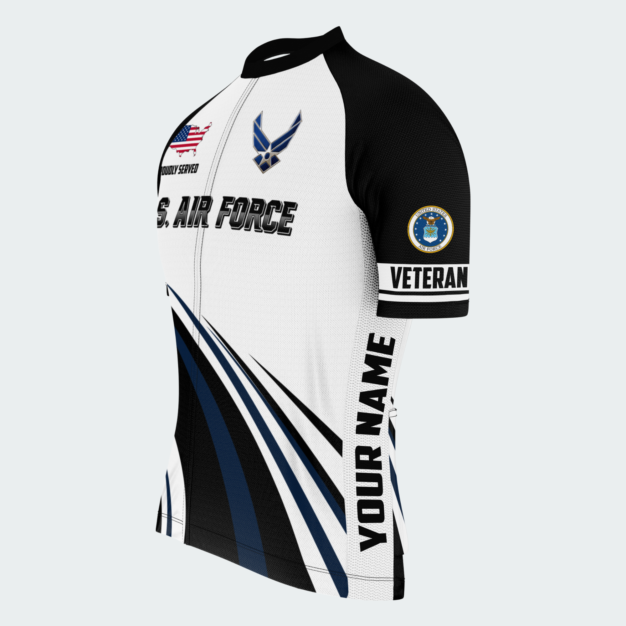 Men’s Personalized U.S. Air Force Proudly Served Cycling Jersey & Kit