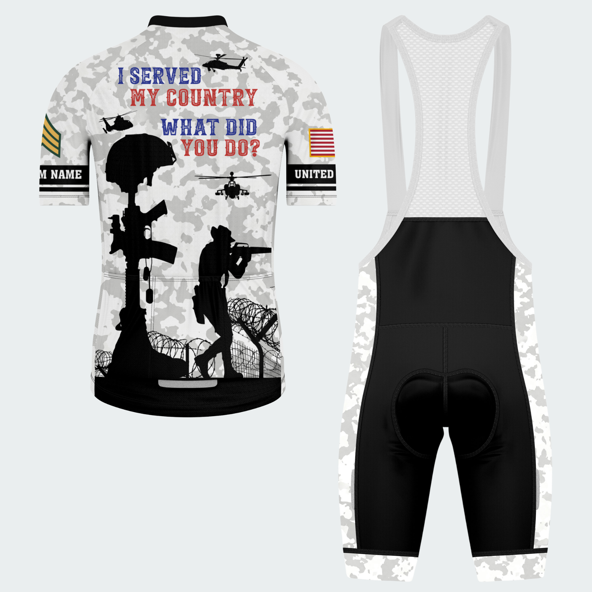 Men’s Veteran I Served My Country Cycling Jersey & Kit