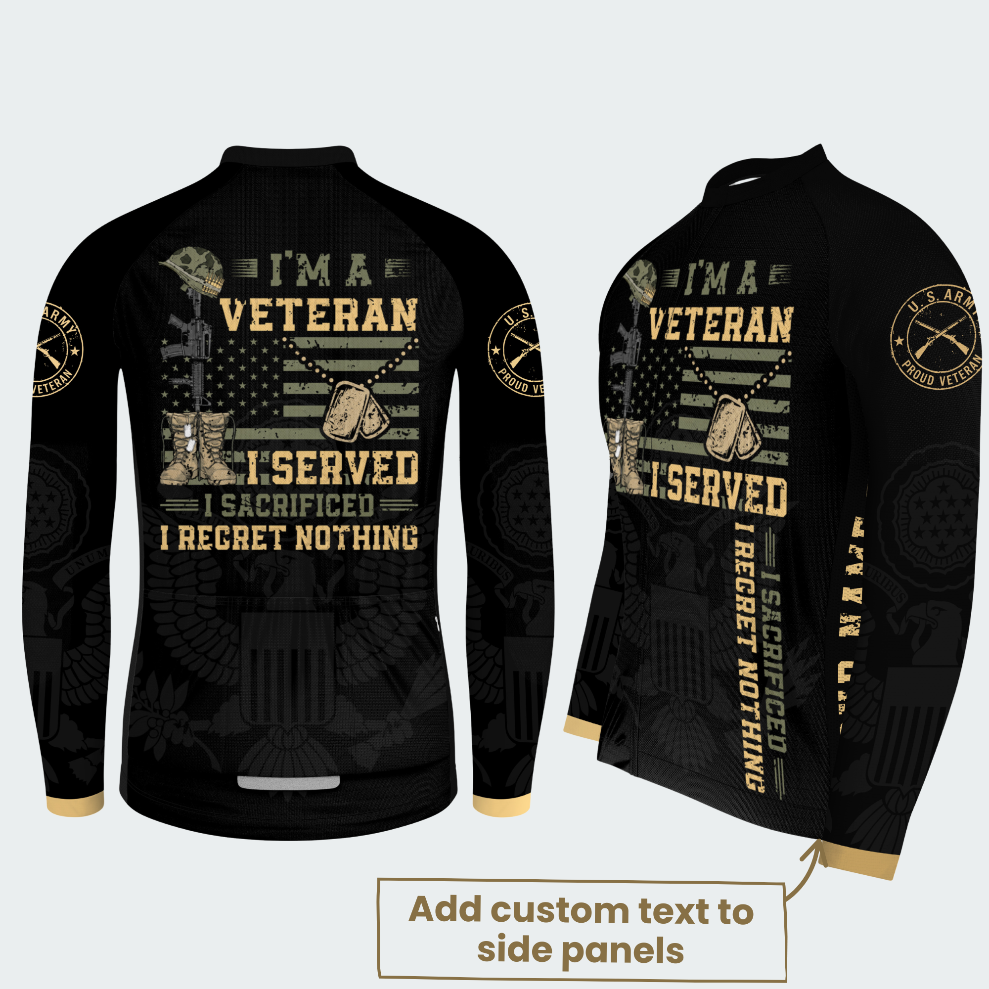 Men’s Personalized U.S. Army I Served Veteran Cycling Jersey & Kit