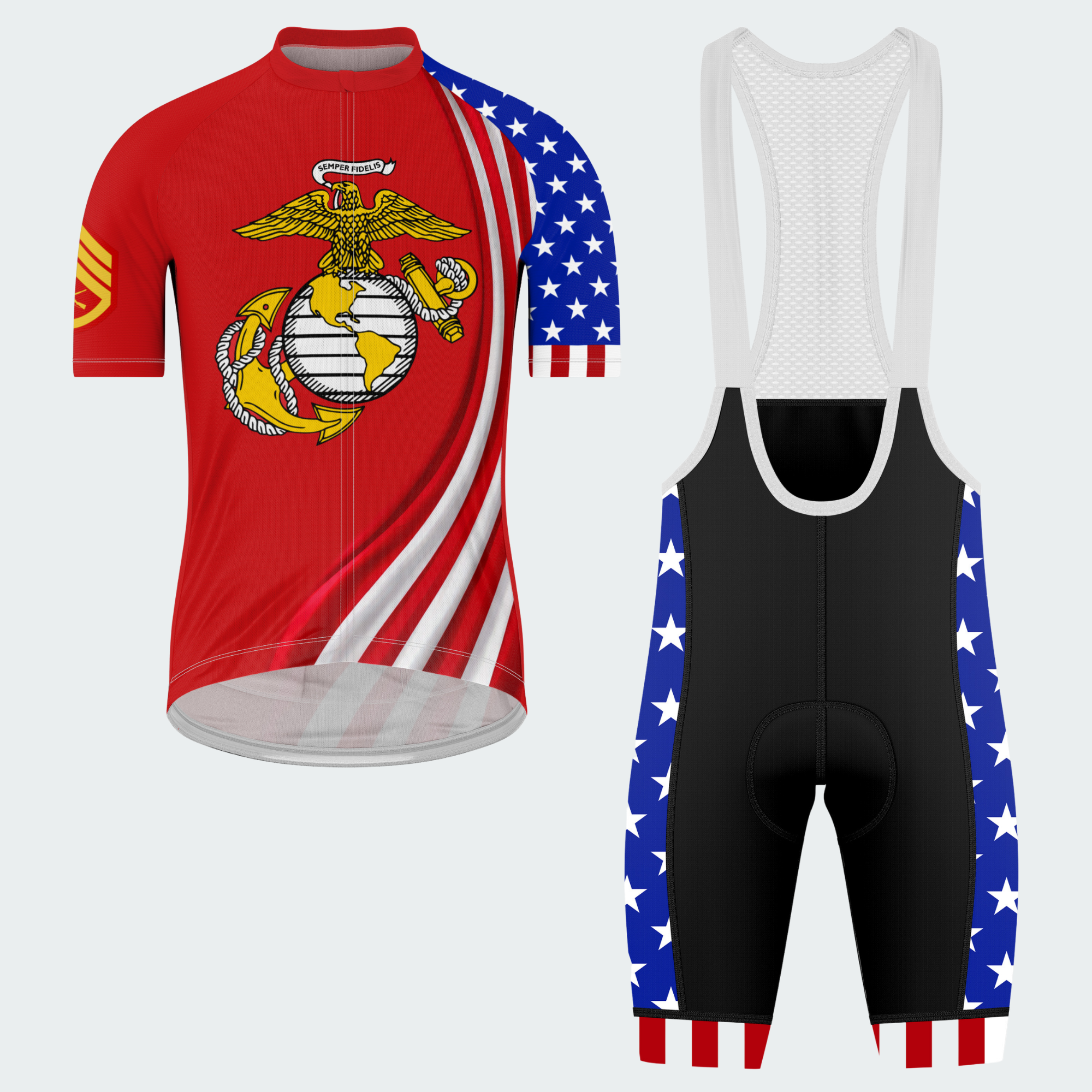 Men’s Personalized U.S. Marine Corps Veteran Cycling Jersey & Kit