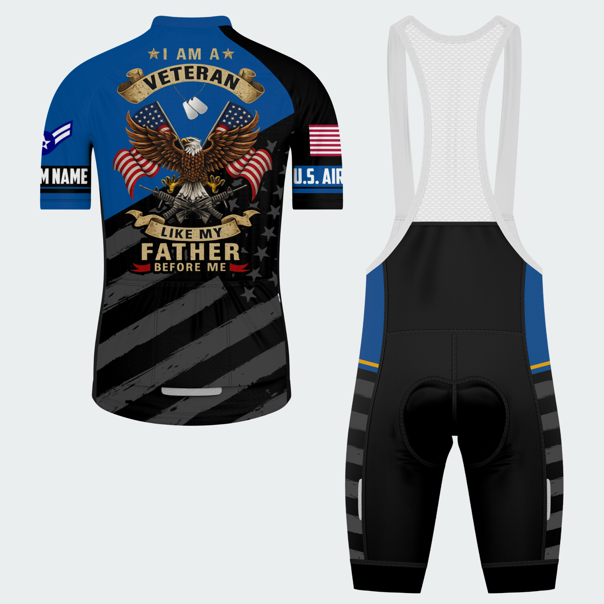 Men’s Personalized U.S. Air Force Veteran Legacy Cycling Jersey & Kit