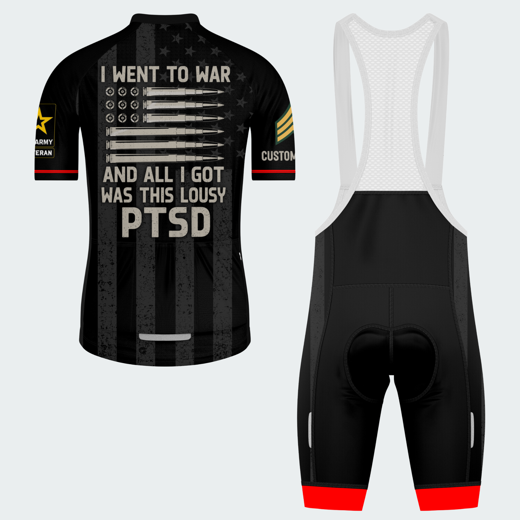Men’s Personalized PTSD Veteran Cycling Jersey & Kit