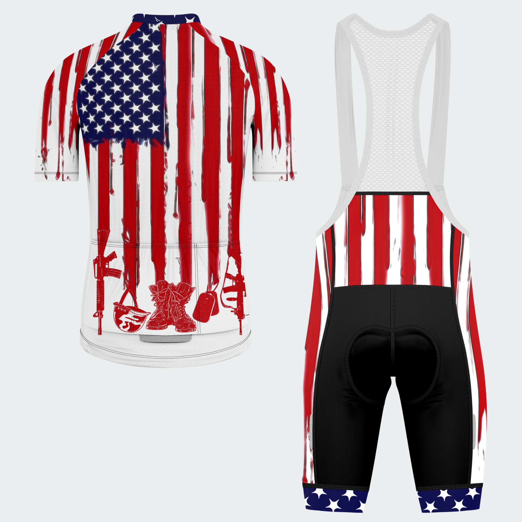 Men’s American Flag Proud Veteran Cycling Jersey & Kit