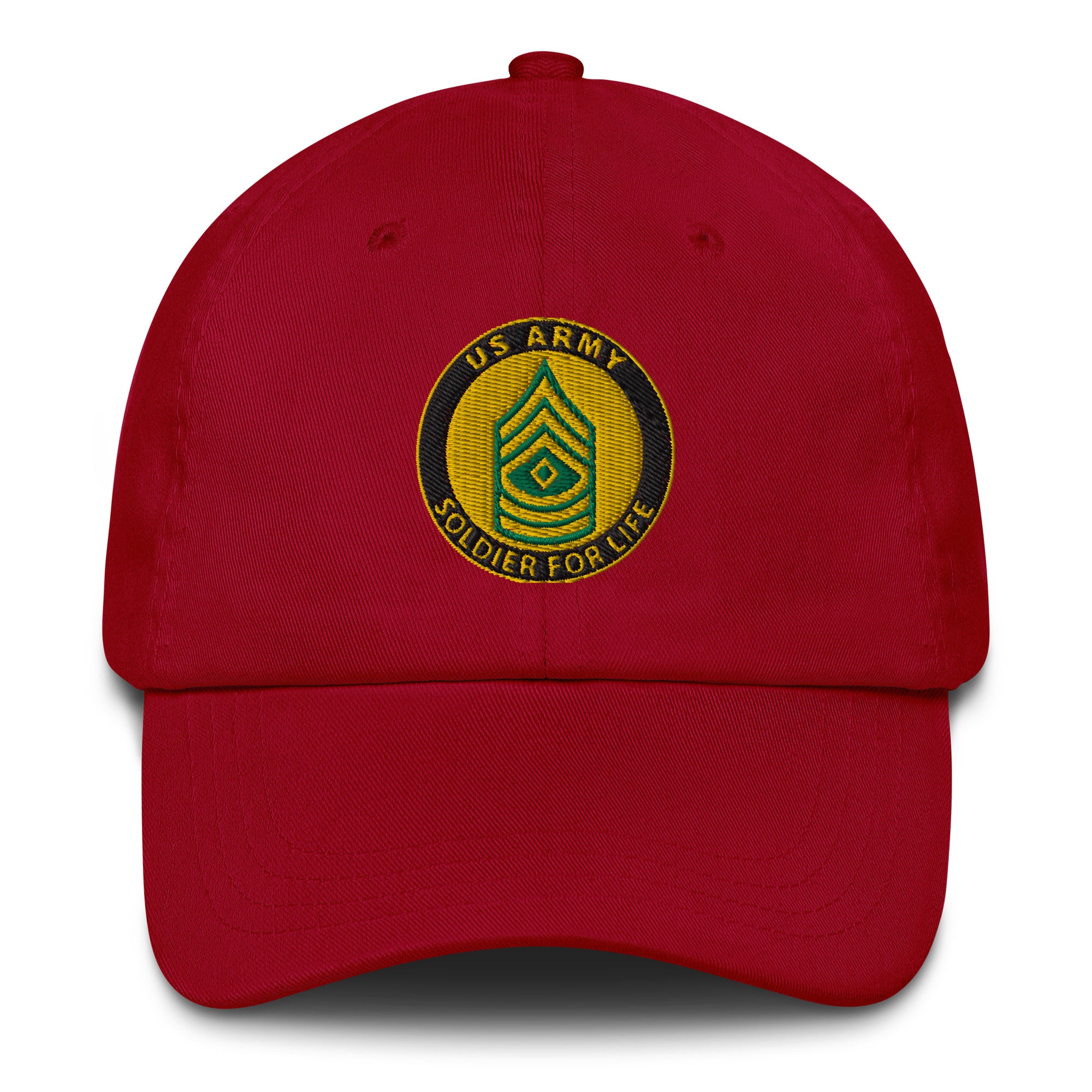 US Army E-8 First Sergeant E8 1SG Soldier For Life Embroidered Dad Hat