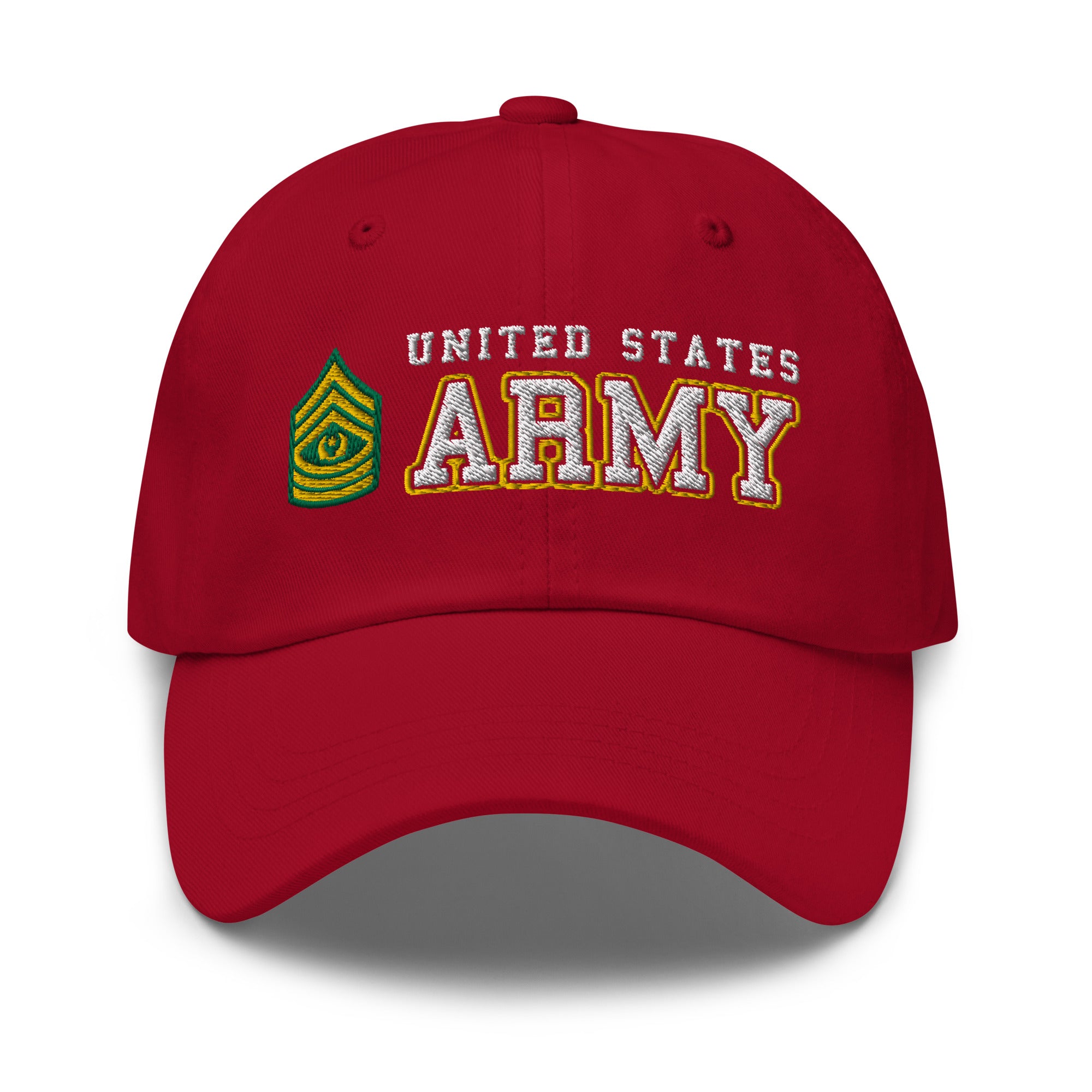 US Army E-9 Command Sergeant Major E9 CSM Ranks/Insignia Embroidered Dad Hat