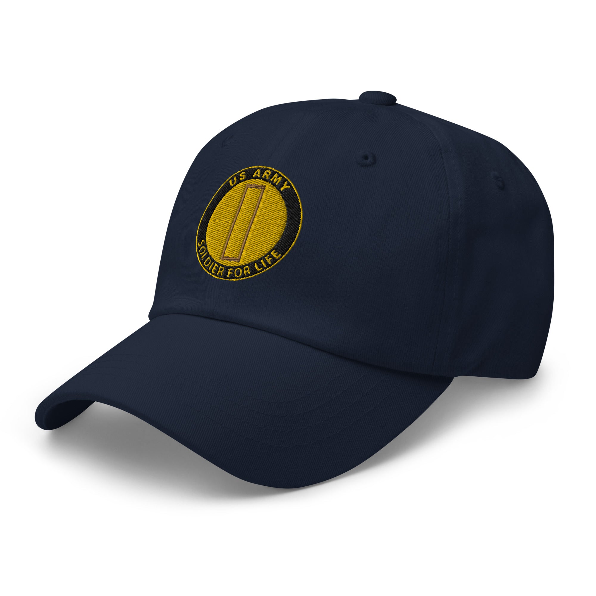 US Army O-1 Second Lieutenant O1 2LT Commissioned Officer  Soldier For Life Embroidered Dad Hat