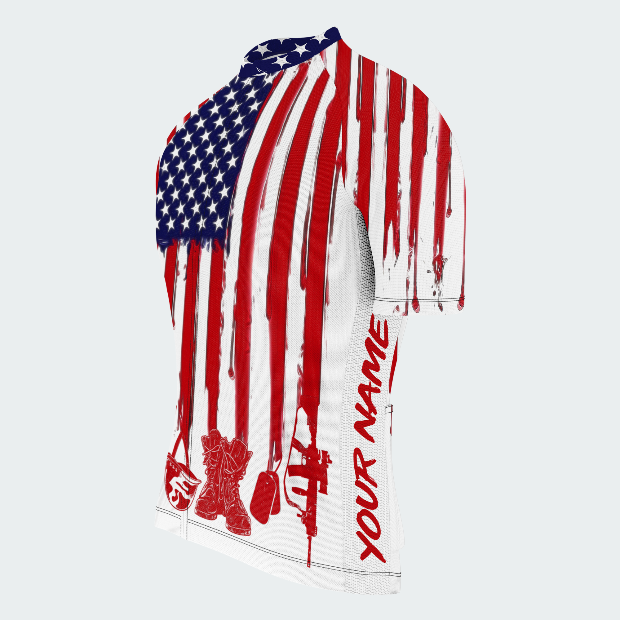 Men’s American Flag Proud Veteran Cycling Jersey & Kit