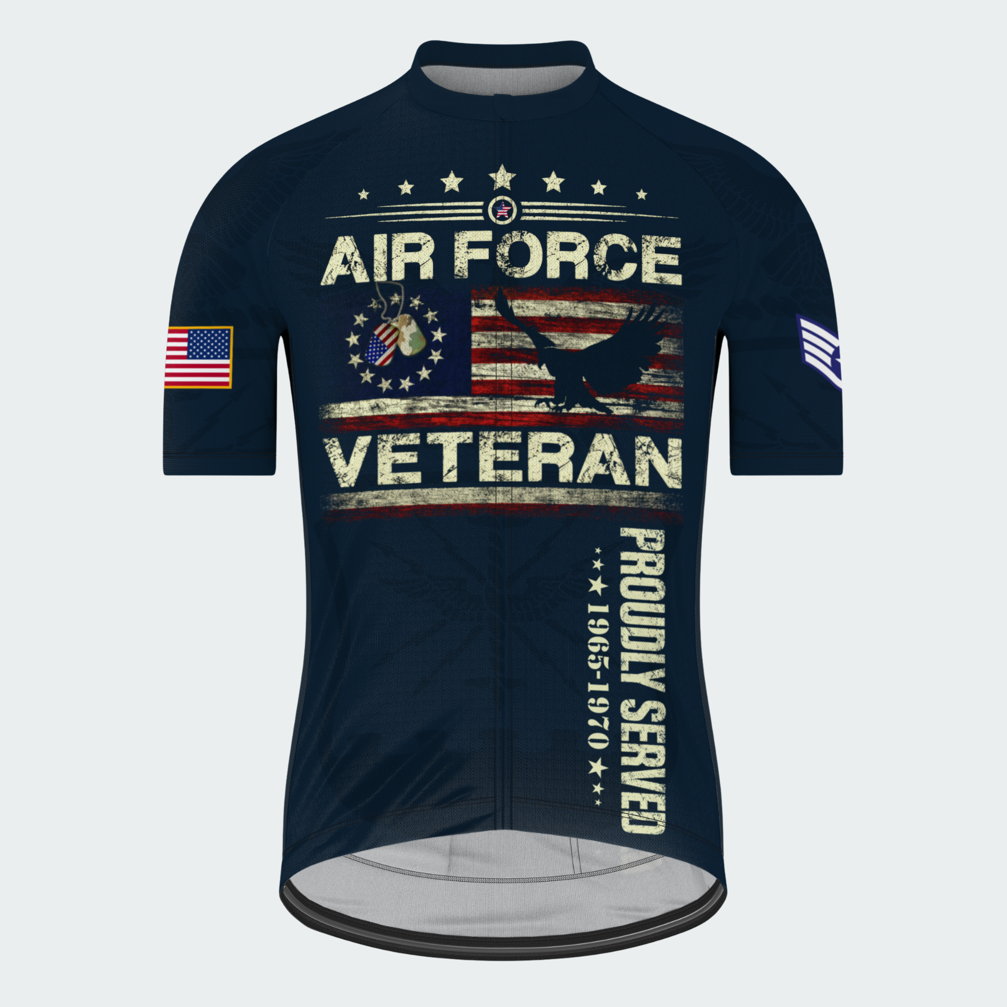 Men’s Air Force Veteran Proudly Served Cycling Jersey & Kit