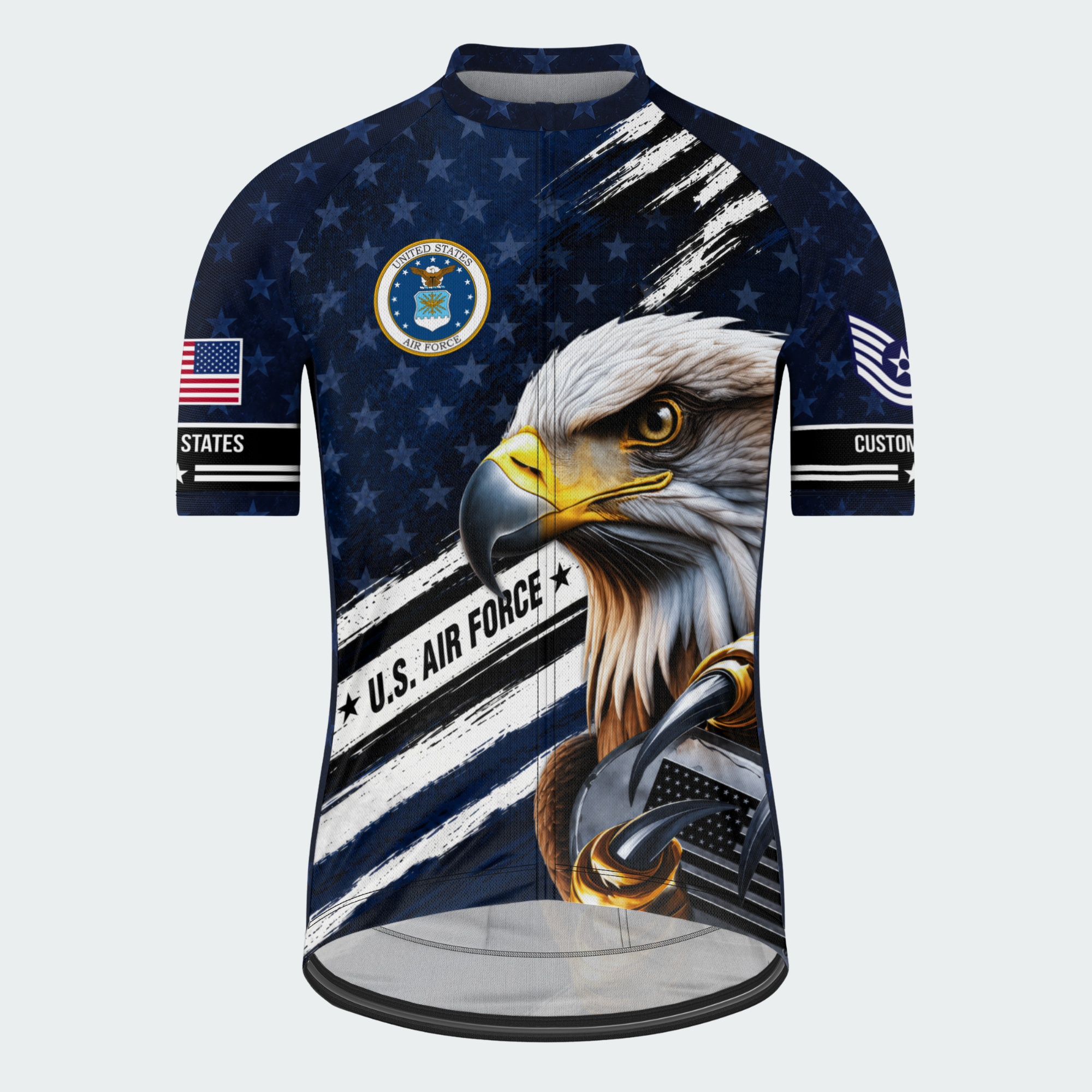 Men’s Personalized U.S. Air Force Eagle Pride Cycling Jersey & Kit