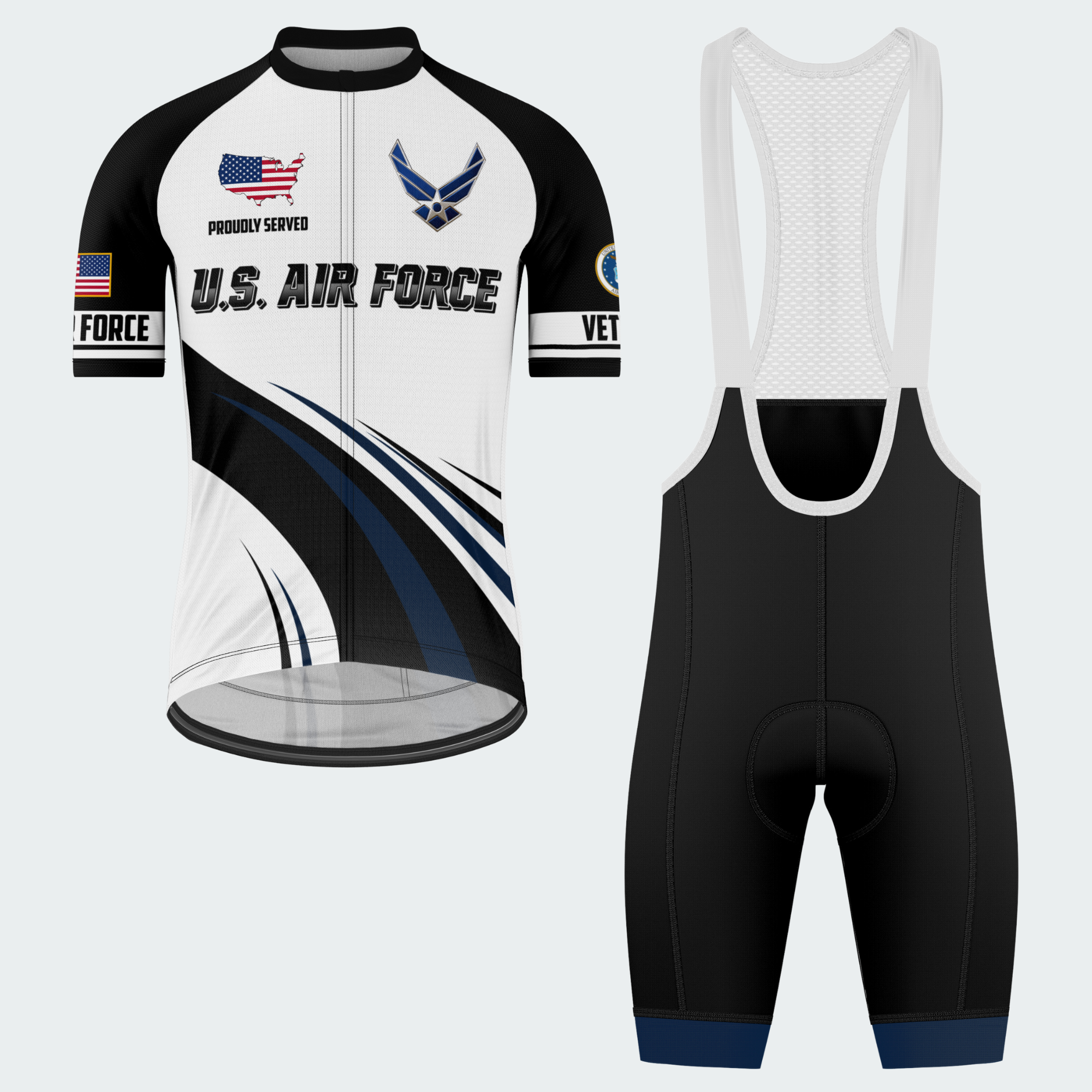Men’s Personalized U.S. Air Force Proudly Served Cycling Jersey & Kit