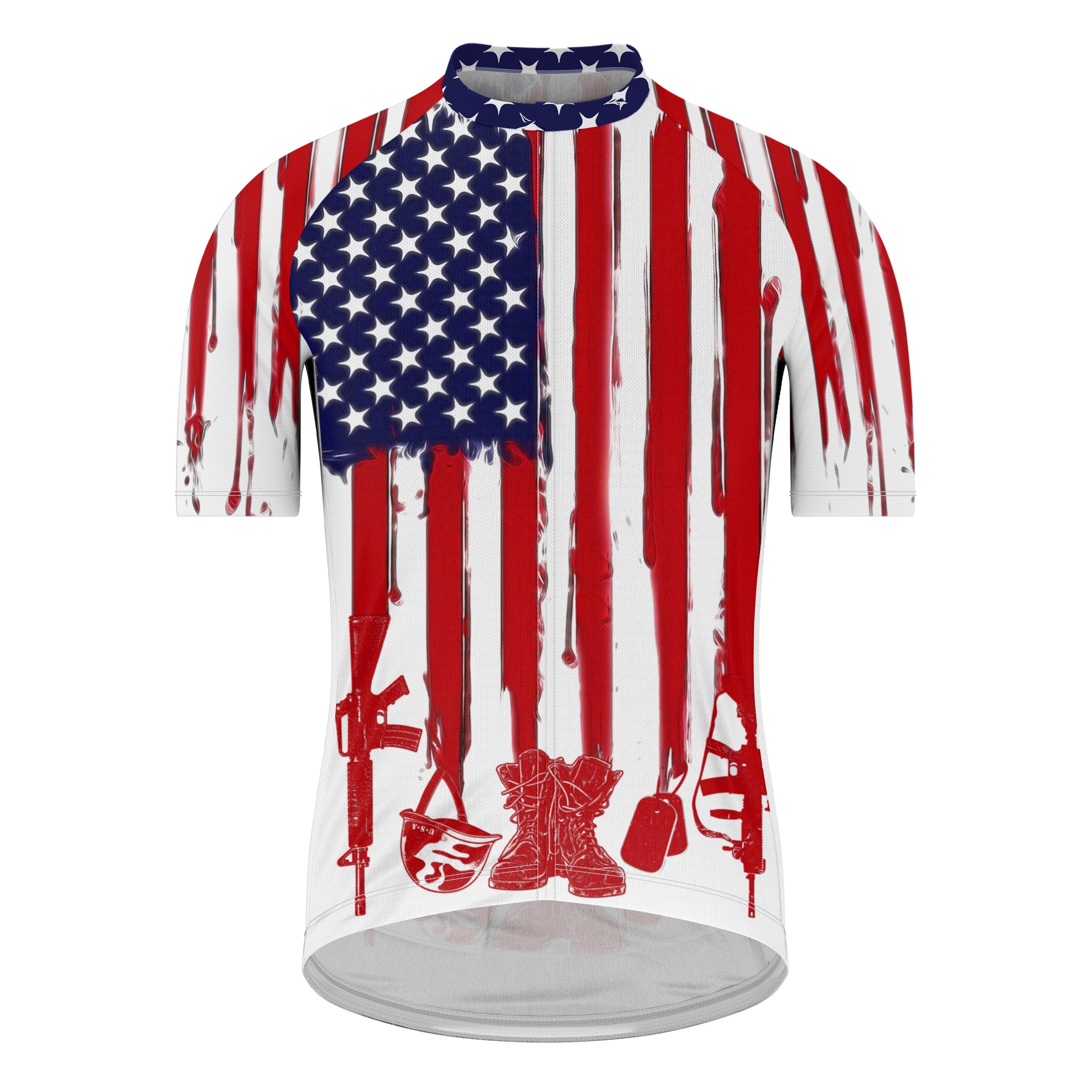 Men’s American Flag Proud Veteran Cycling Jersey & Kit