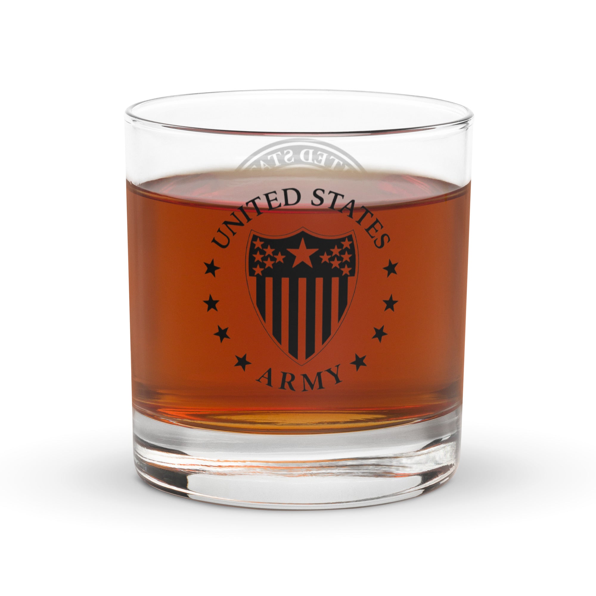 US Army Adjutant General Insignia Rocks Glass 10.5 oz