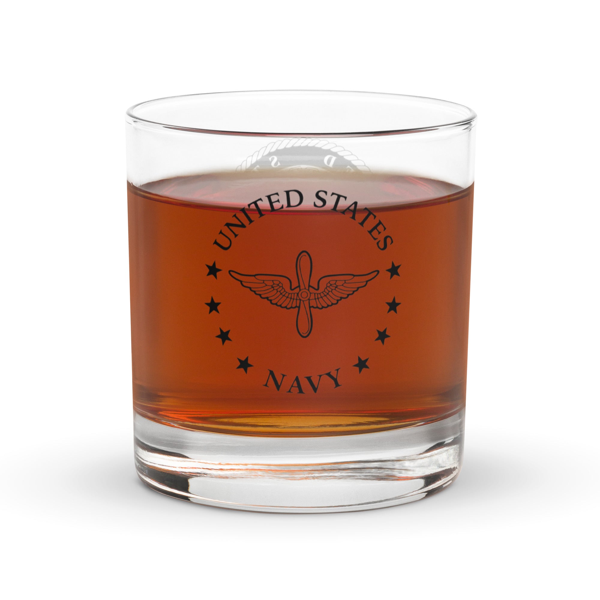 US Navy Aviation machinist_s mate Navy AD Insignia Rocks Glass 10.5 oz
