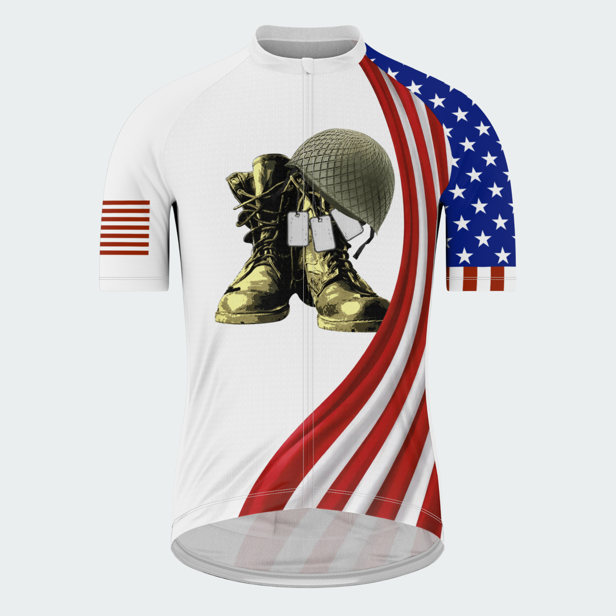 Men’s Being A Veteran Never Ends Patriotic Cycling Jersey