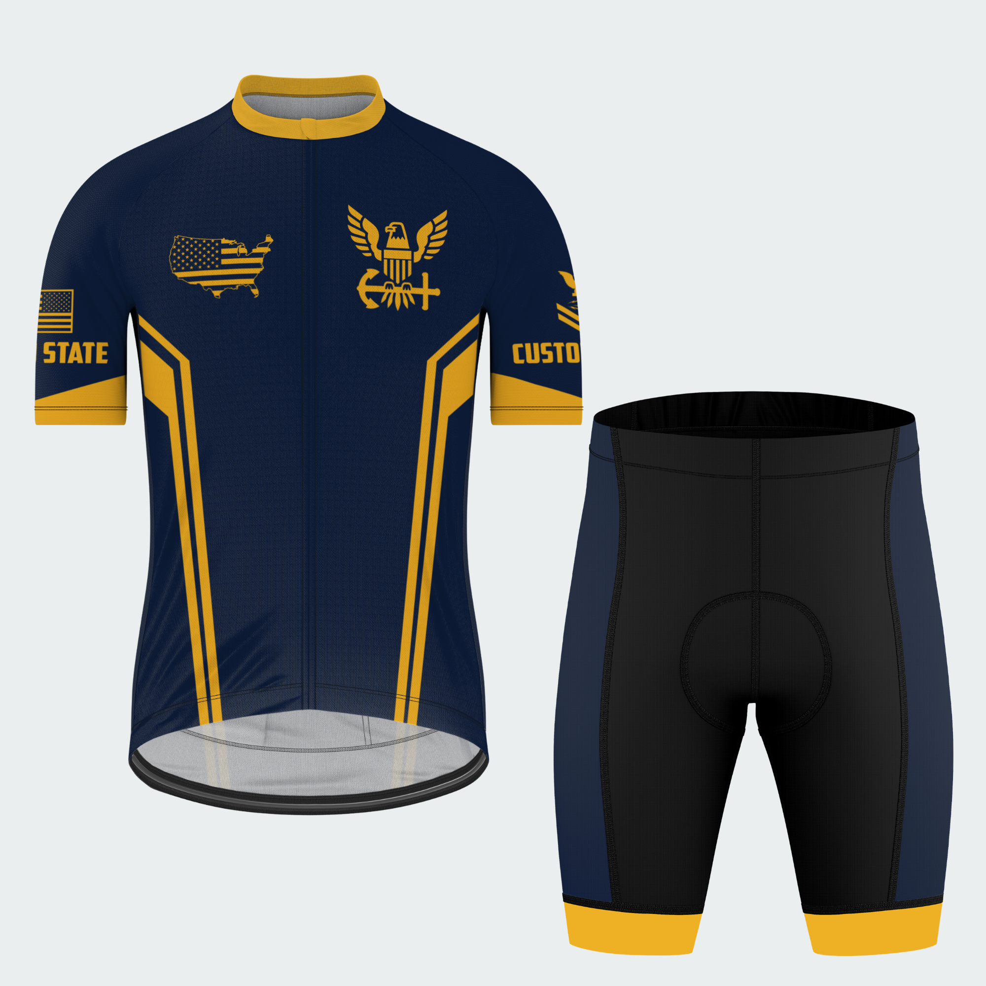 Men’s Personalized U.S. Navy Proudly Served Cycling Jersey & Kit