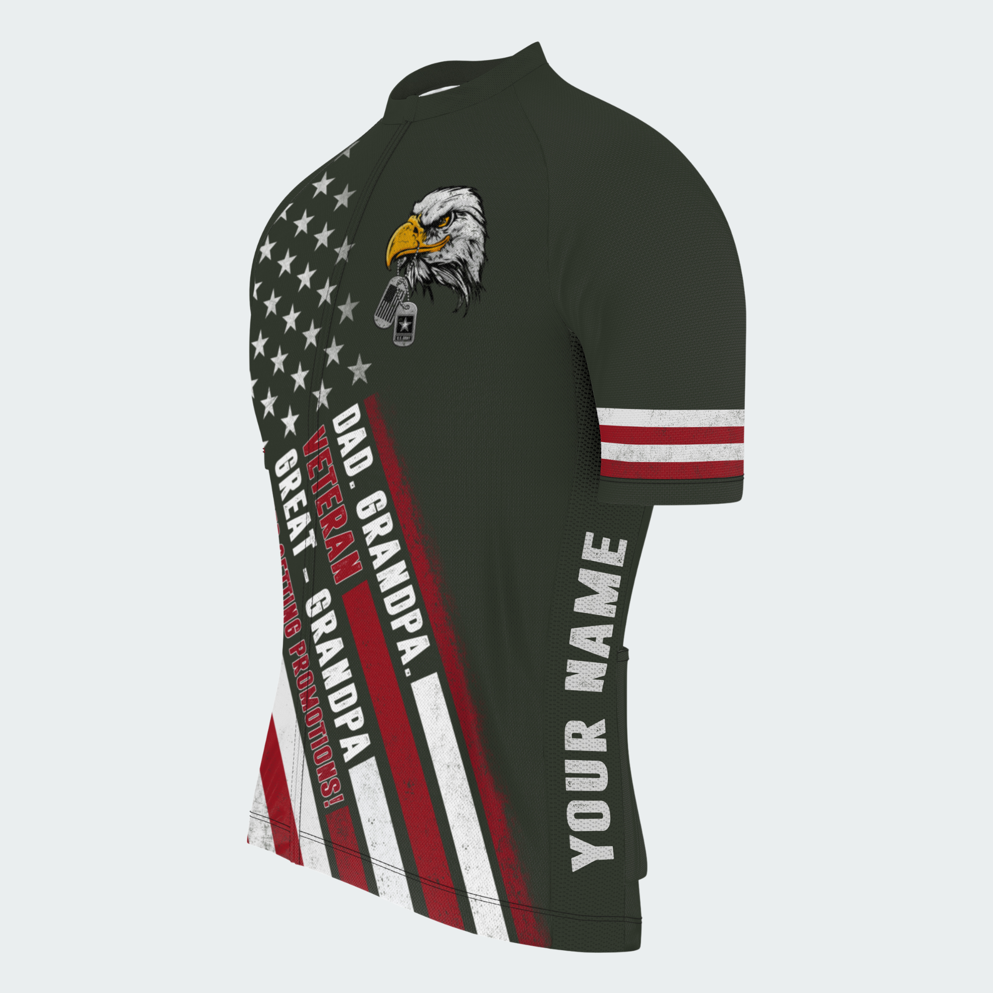 Men’s Personalized Army Veteran Family Pride Cycling Jersey & Kit