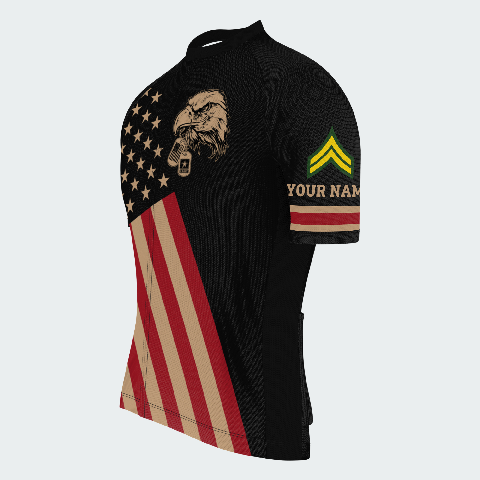 Men’s Personalized Veteran Never Ends Cycling Jersey & Kit