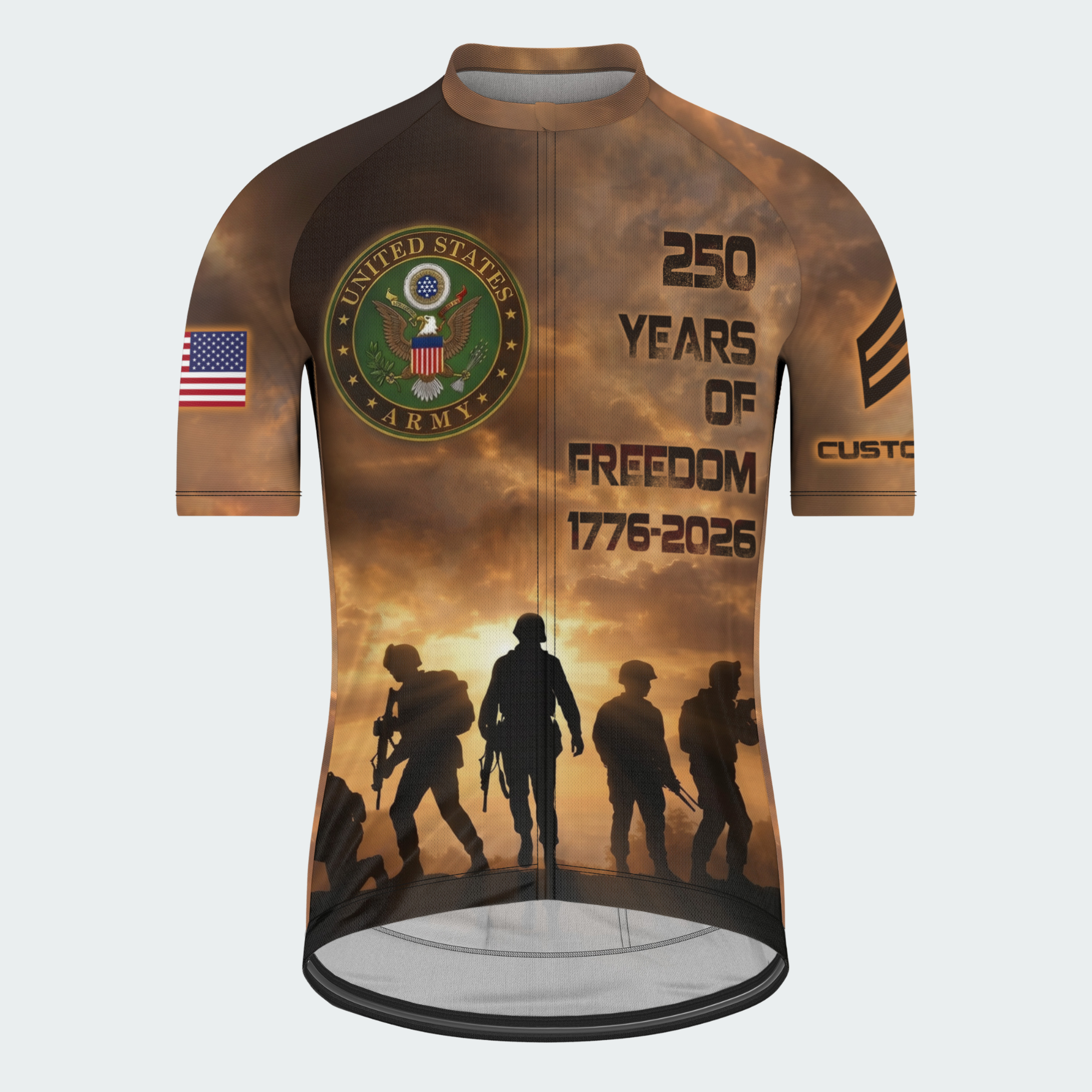 Men’s American Pride I Am Not a Hero US Veteran Regular Fit Cycling Jersey