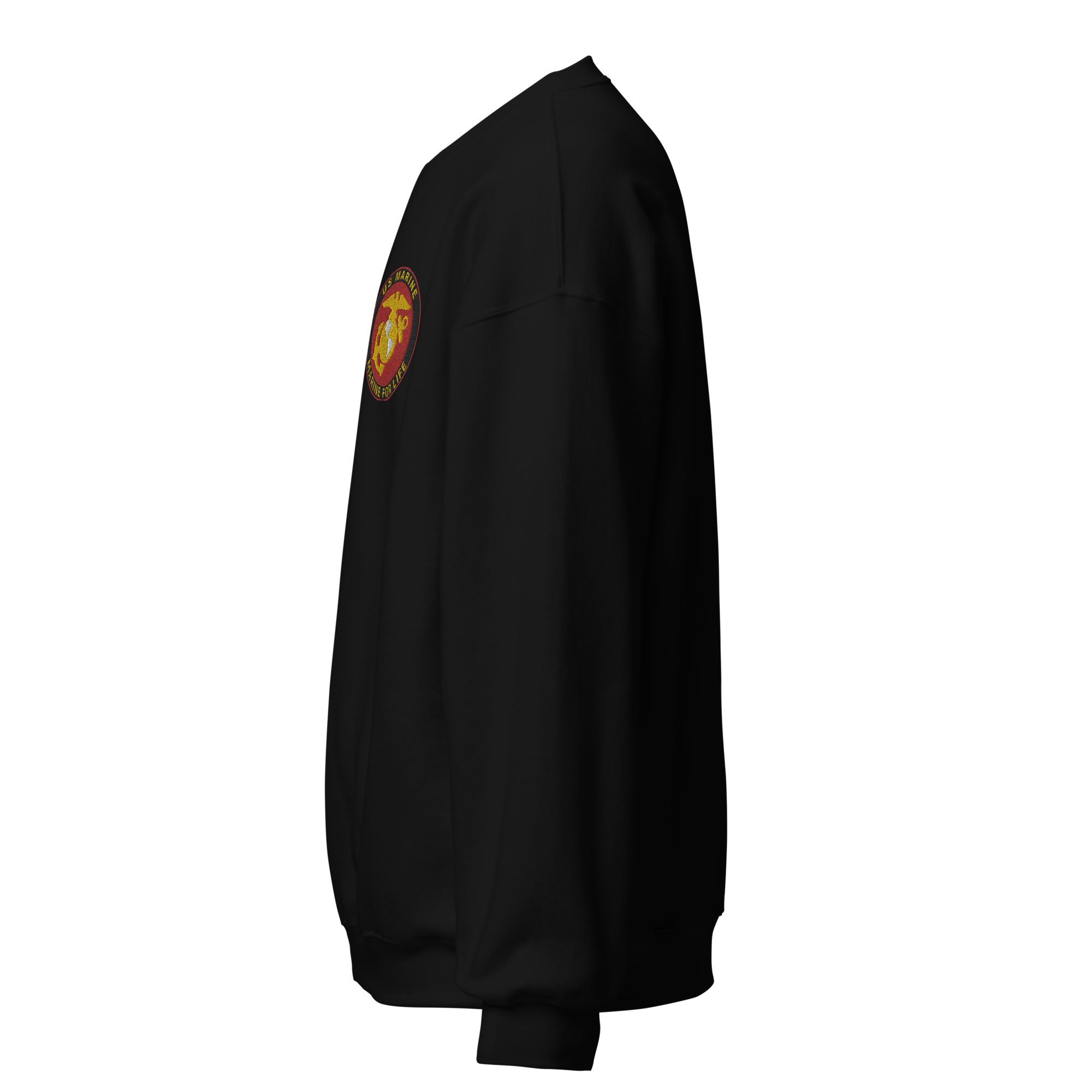 Custom MARlNE Ranks, Insignia Marine For Life Embroidered Unisex Sweatshirt