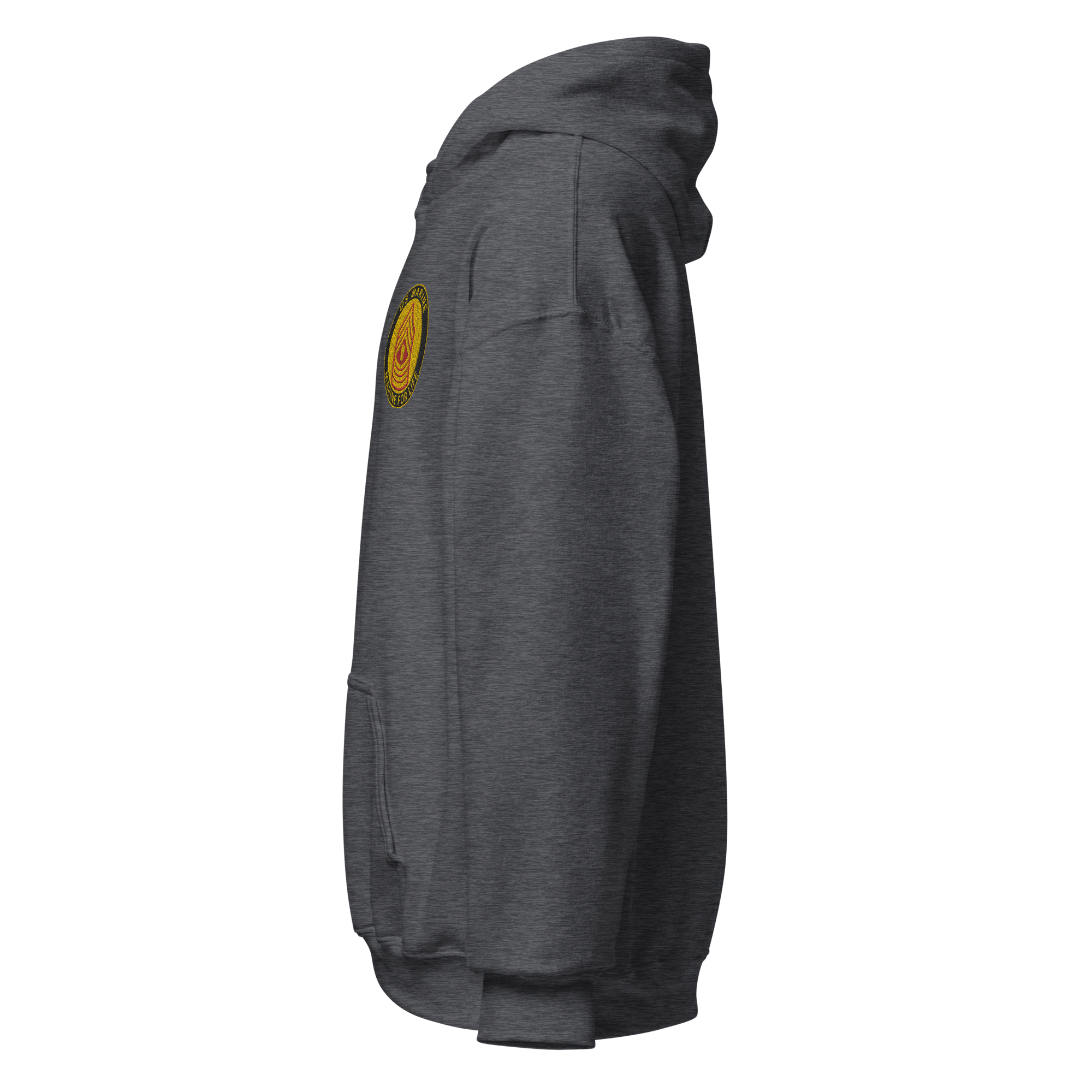 Custom MARlNE Ranks, Insignia Marine For Life Embroidered Unisex Hoodie