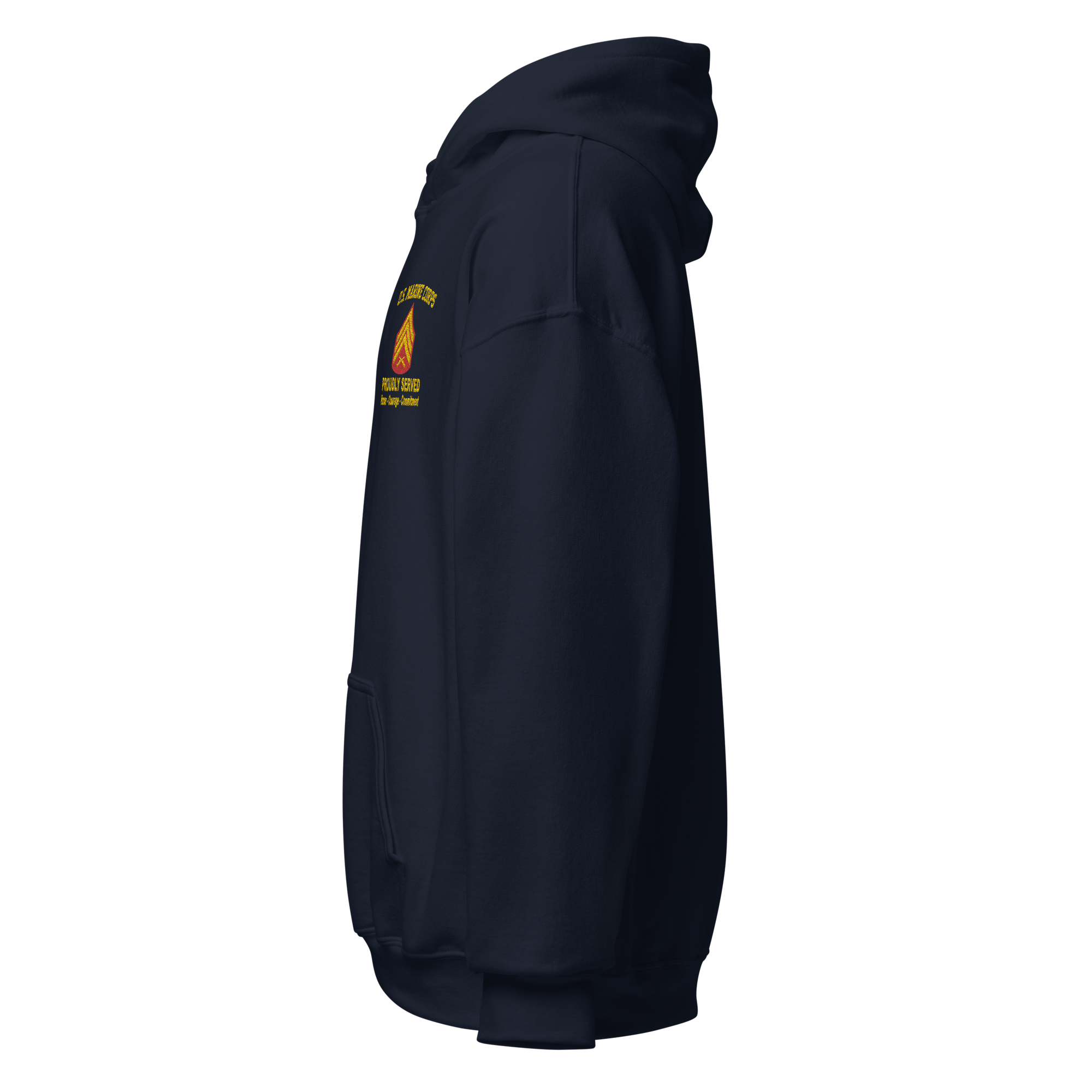 Custom MARlNE Ranks, Insignia Core Values Embroidered Unisex Hoodie