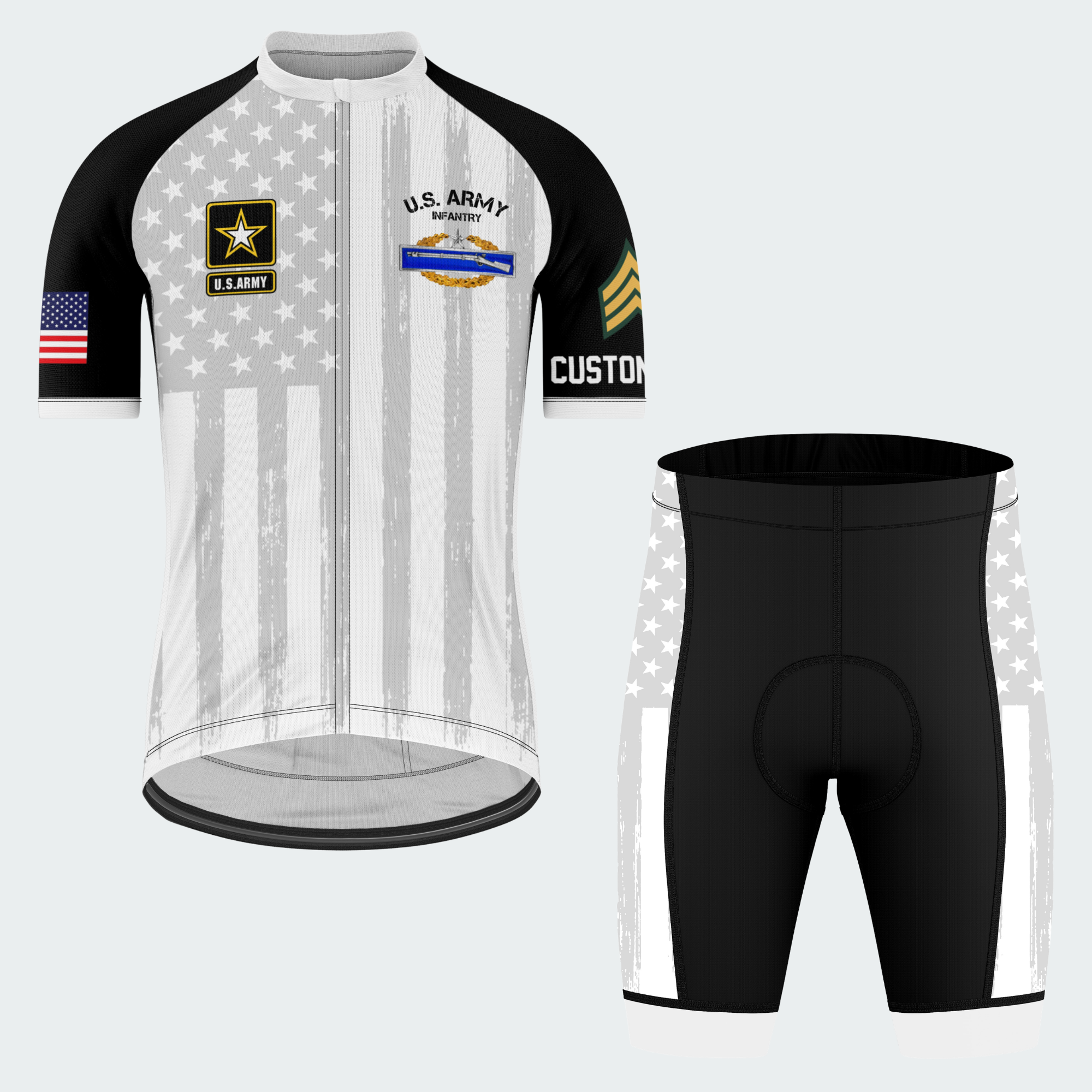 Men's U.S. Army Infantry 2nd Award CIB Regular Fit Cycling Jersey