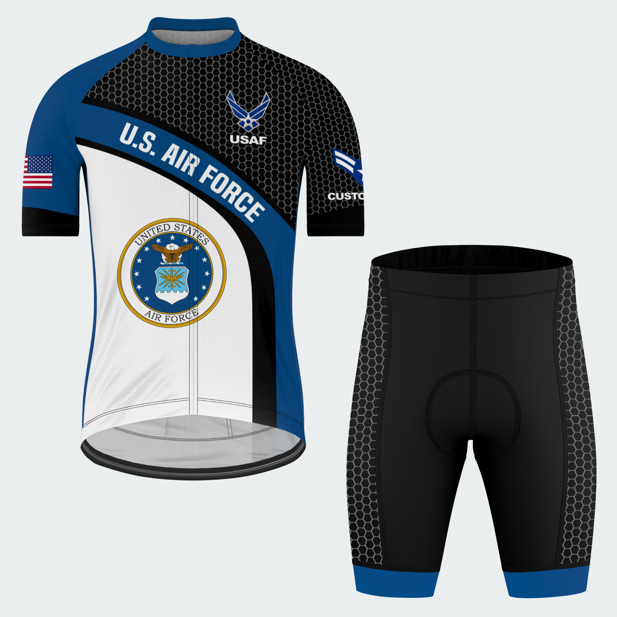 Men’s Personalized U.S. Air Force Regular Fit Cycling Jersey & Kit