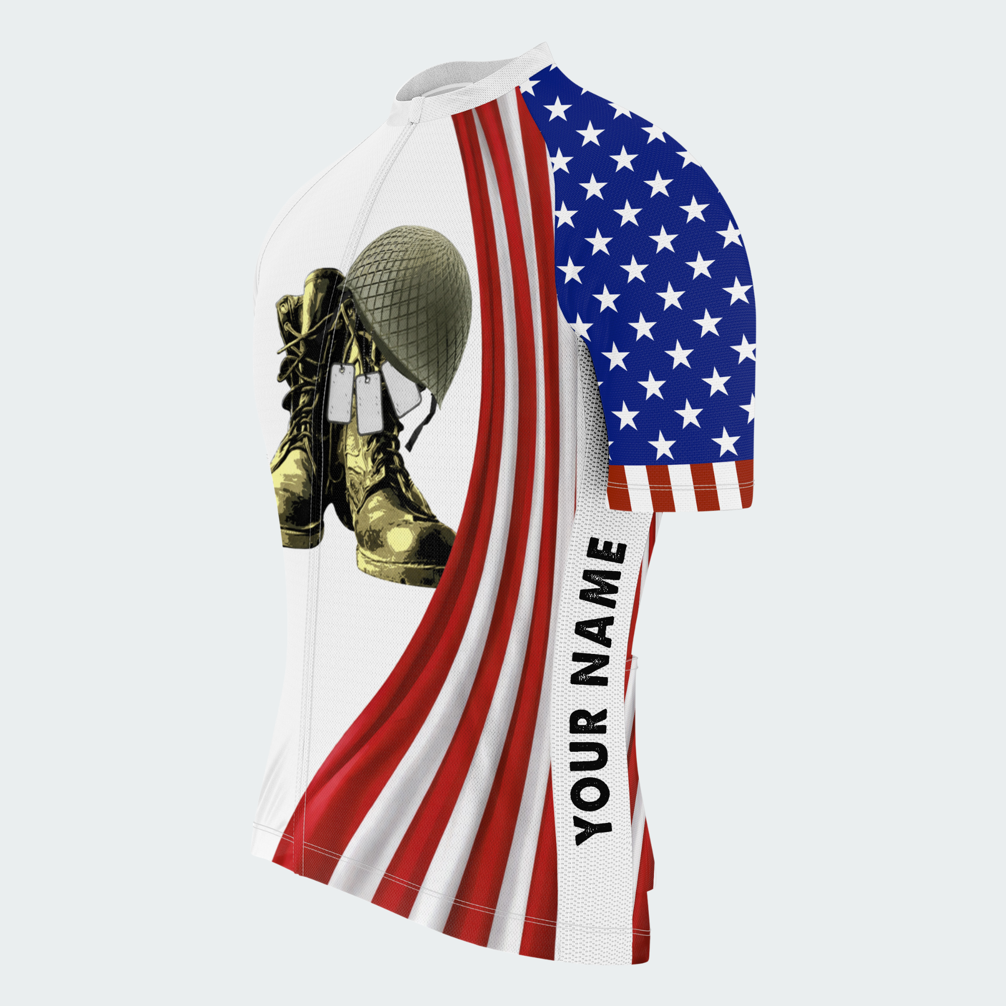 Men’s Being A Veteran Never Ends Patriotic Cycling Jersey