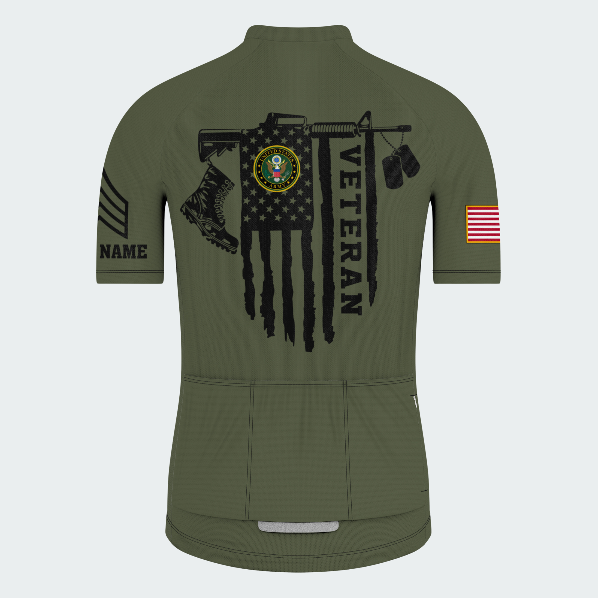 Men’s Personalized Proud Army Veteran Cycling Jersey & Kit