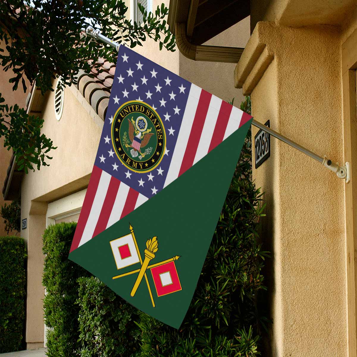 US Army Signal Corps House Flag 28 Inch x 40 Inch Twin-Side Printing-HouseFlag-Army-Branch-Veterans Nation
