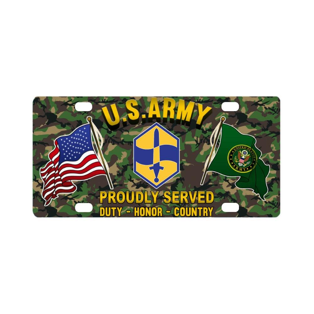 US ARMY 460 CHEMICAL BRIGADE- Classic License Plate-LicensePlate-Army-CSIB-Veterans Nation