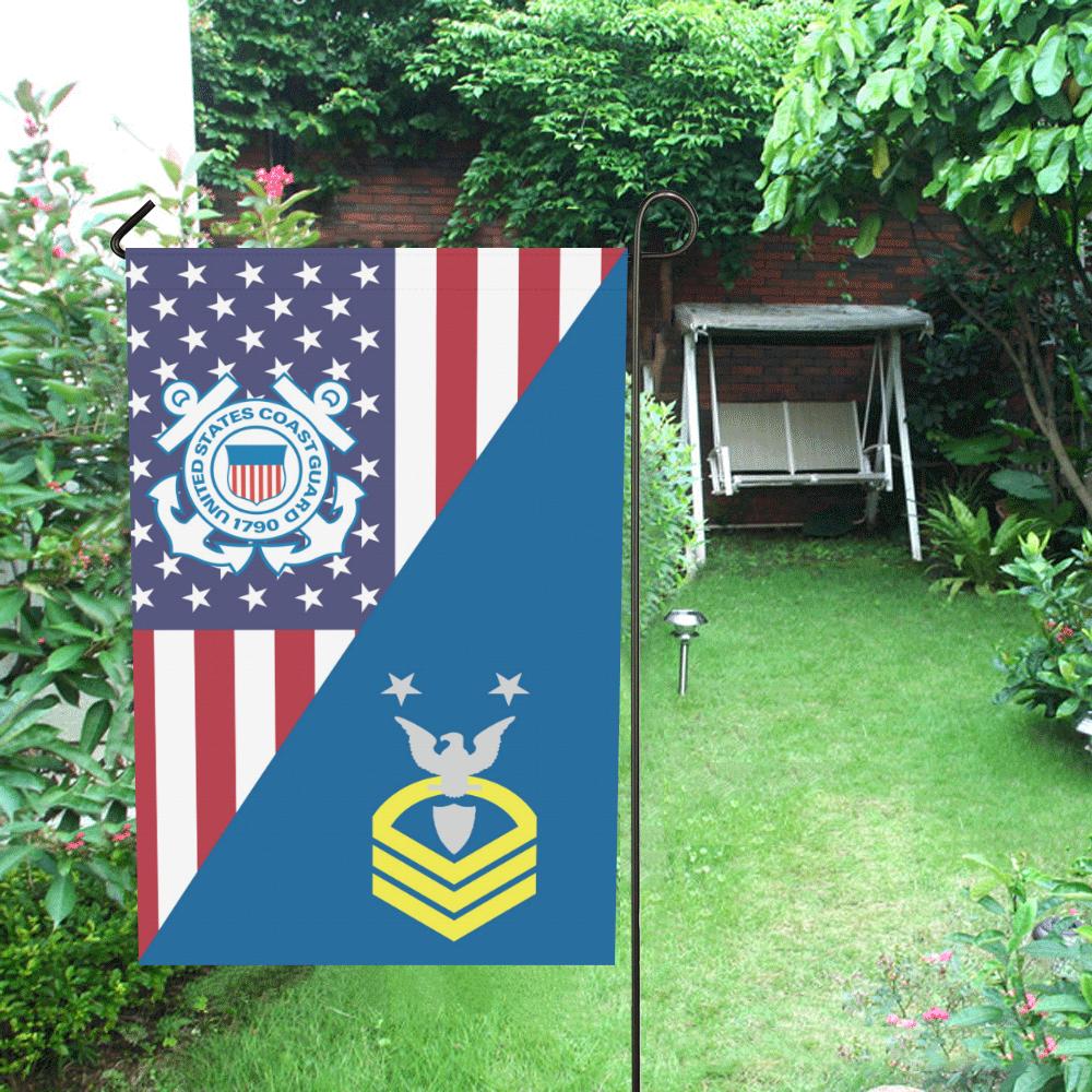 US Coast Guard E-9 Command Master Chief Petty Officer Garden Flag/Yard Flag 12 inches x 18 inches Twin-Side Printing-GDFlag-USCG-Collar-Veterans Nation