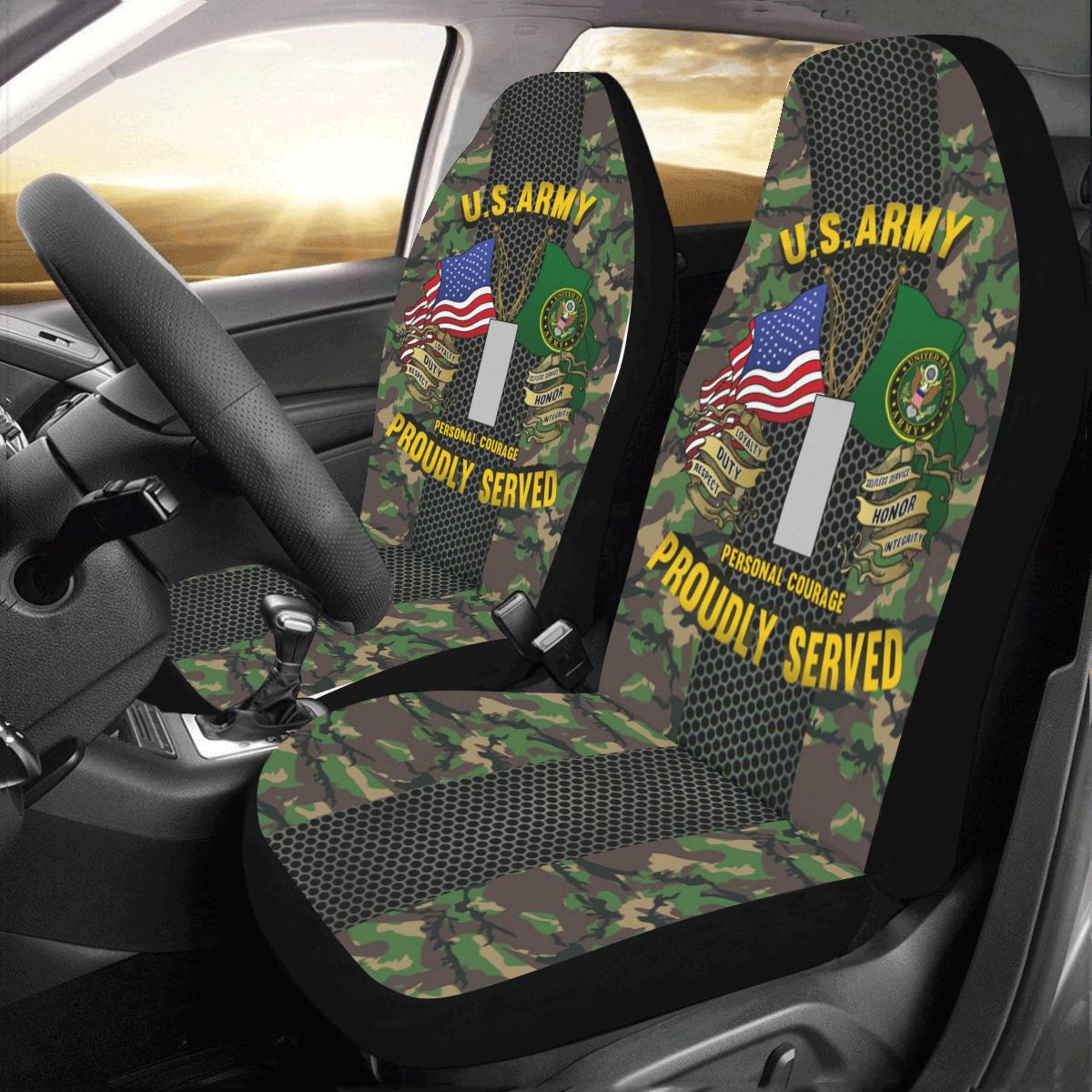US Army O-2 First Lieutenant O2 1LT Commissioned Officer Car Seat Covers (Set of 2)-SeatCovers-Army-Ranks-Veterans Nation