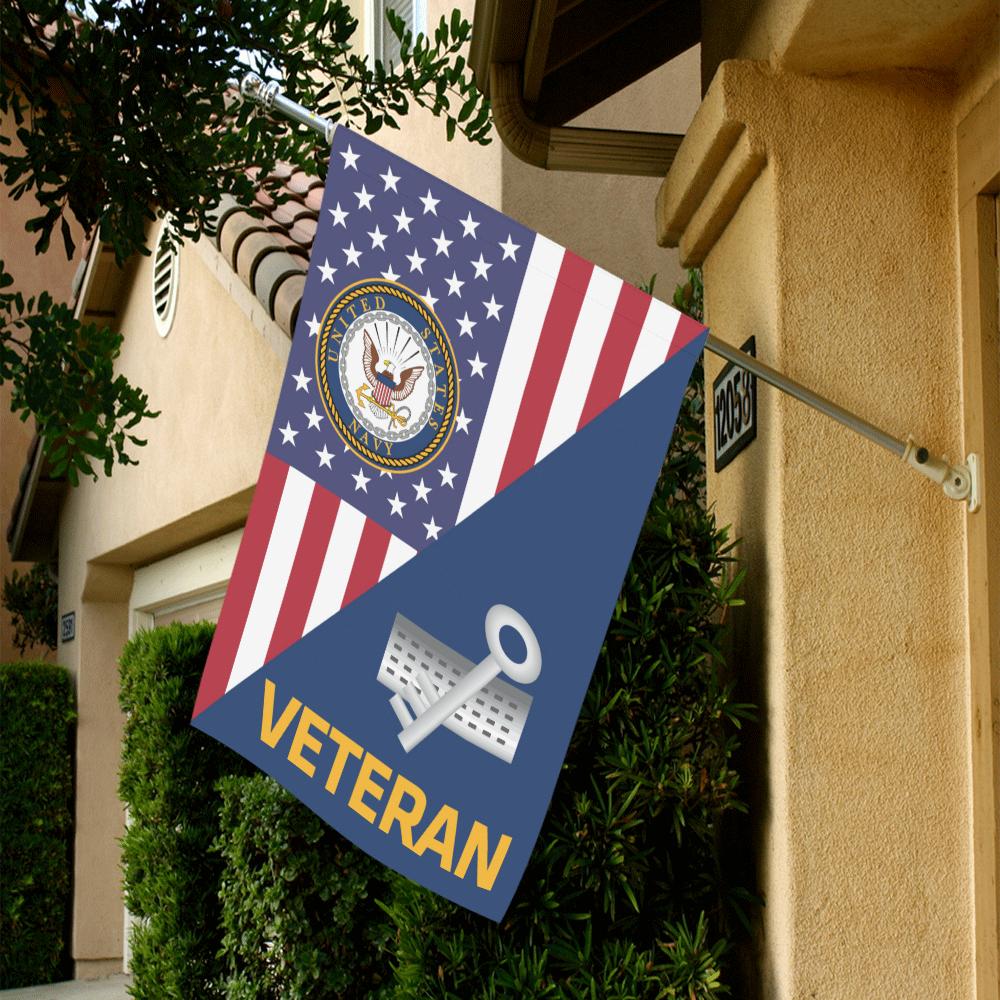 US Navy Disbursing Clerk Navy DK Veteran House Flag 28 inches x 40 inches Twin-Side Printing-HouseFlag-Navy-Rate-Veterans Nation