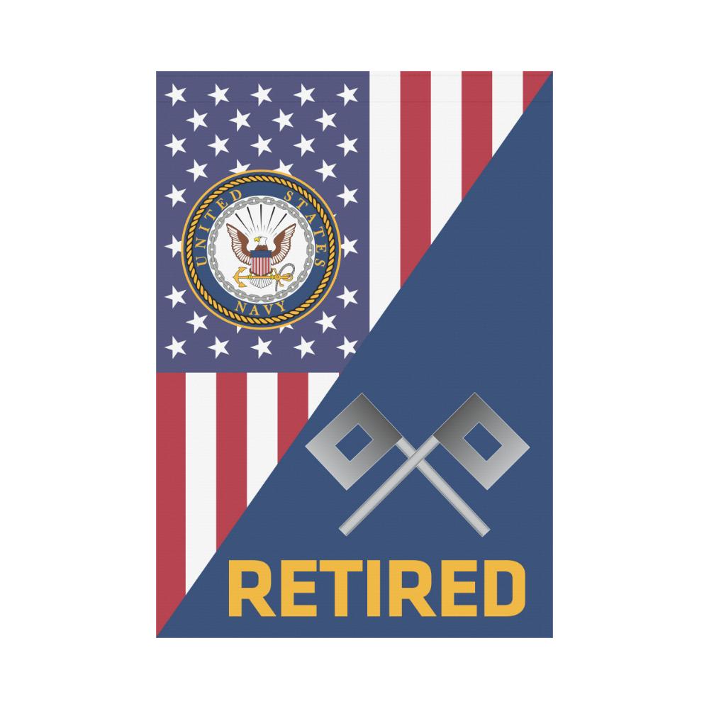 US Navy Signalman Navy SN Retired House Flag 28 inches x 40 inches Twin-Side Printing-HouseFlag-Navy-Rate-Veterans Nation