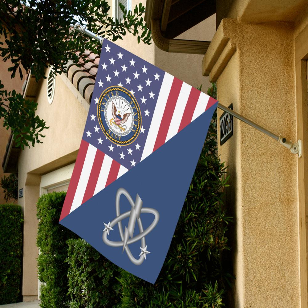 US Navy Electronics Warfare Technician Navy EW House Flag 28 inches x 40 inches Twin-Side Printing-HouseFlag-Navy-Rate-Veterans Nation