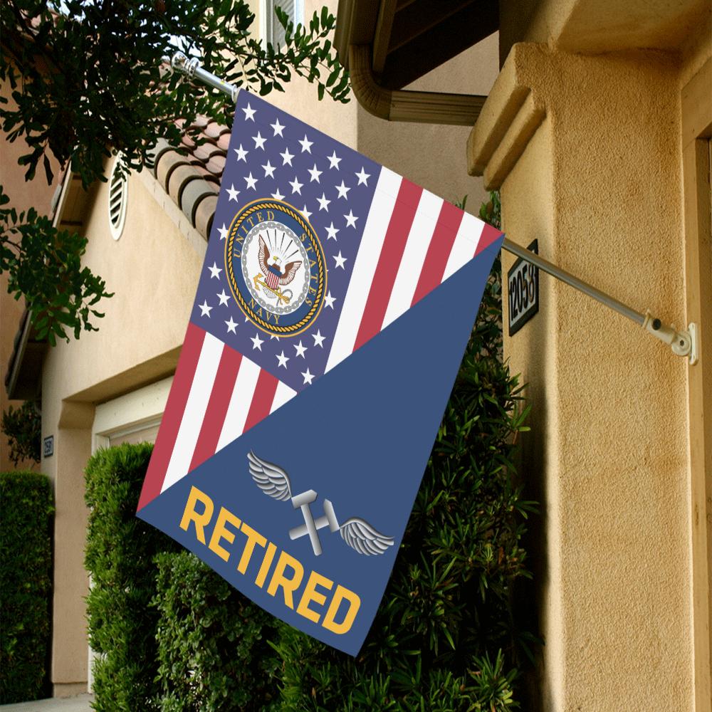 US Navy Aviation Structural Mechanic Navy AM Retired House Flag 28 inches x 40 inches Twin-Side Printing-HouseFlag-Navy-Rate-Veterans Nation