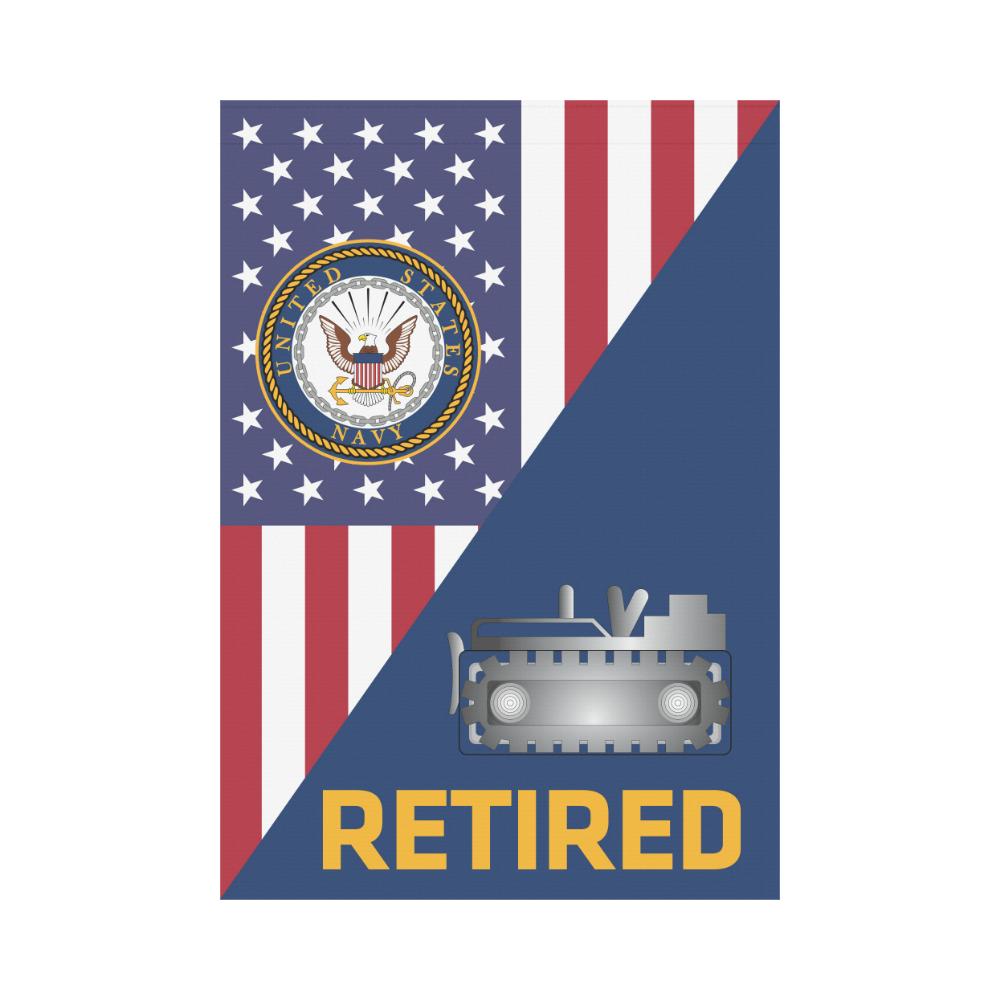 US Navy Equipment Operator Navy EO Retired House Flag 28 inches x 40 inches Twin-Side Printing-HouseFlag-Navy-Rate-Veterans Nation