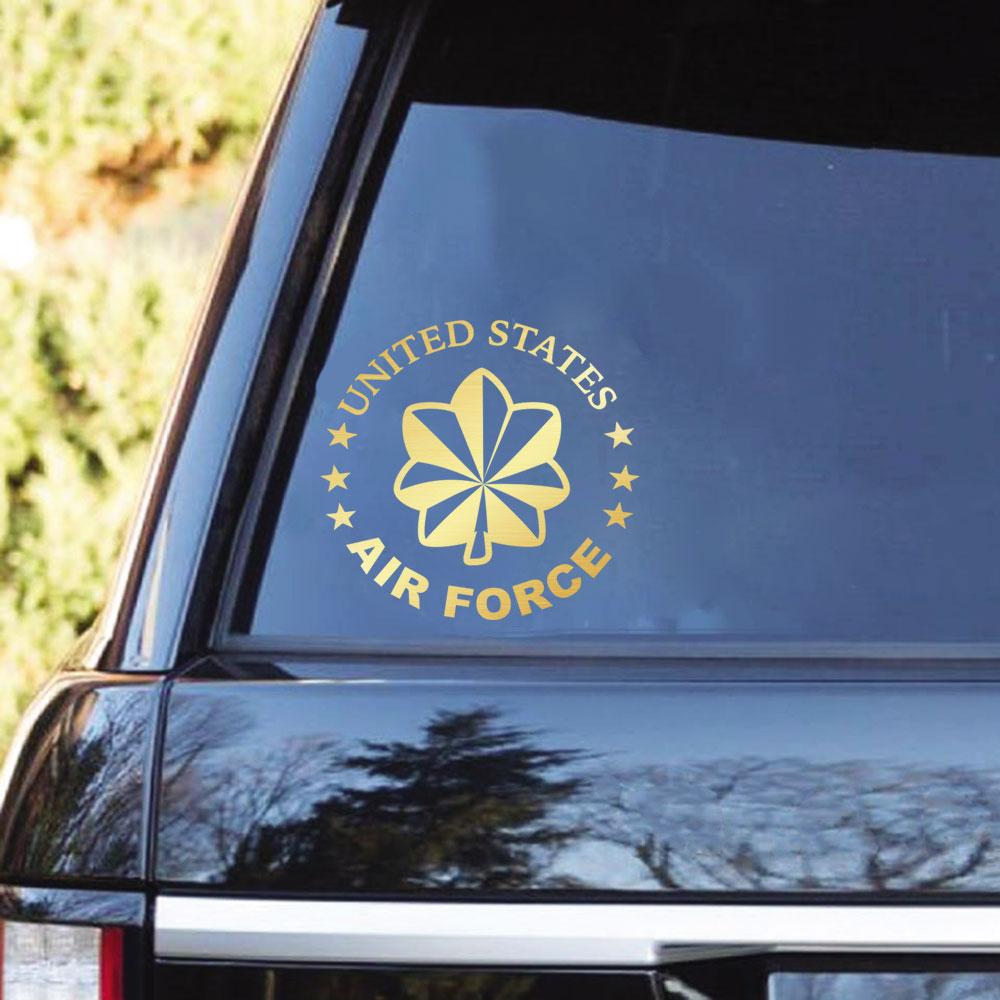 US Air Force Officer Ranks Clear Stickers-Decal-USAF-Ranks-Veterans Nation