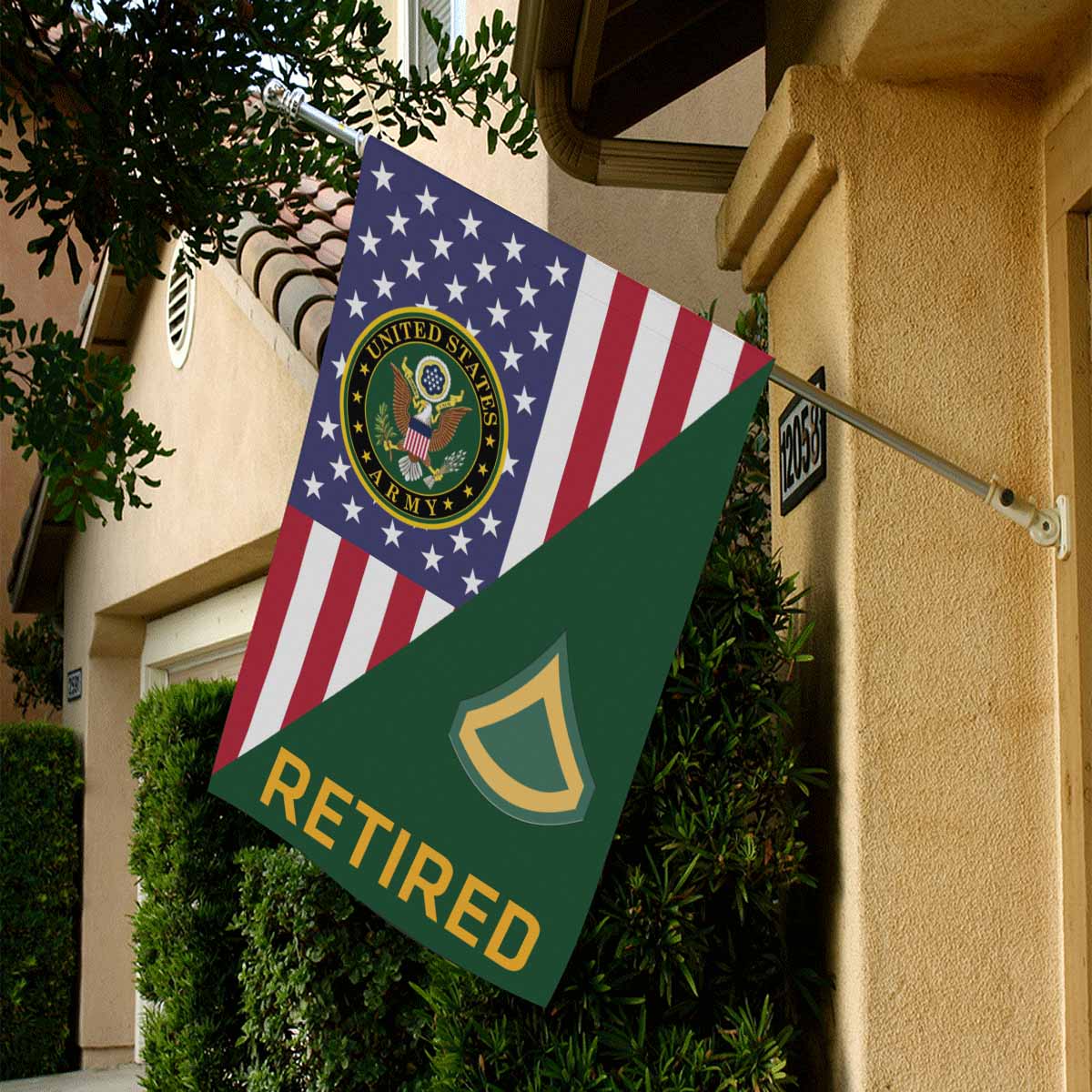 US Army E-3 Private First Class E3 PFC Retired House Flag 28 Inch x 40 Inch 2-Side Printing-HouseFlag-Army-Ranks-Veterans Nation