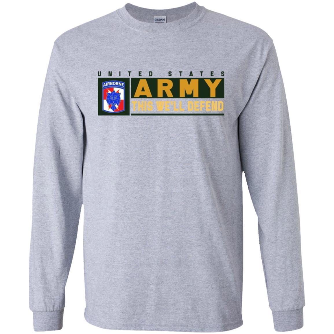 US Army 35TH SIGNAL BRIGADE W AIRBORNE TAB- This We'll Defend T-Shirt On Front For Men-TShirt-Army-Veterans Nation