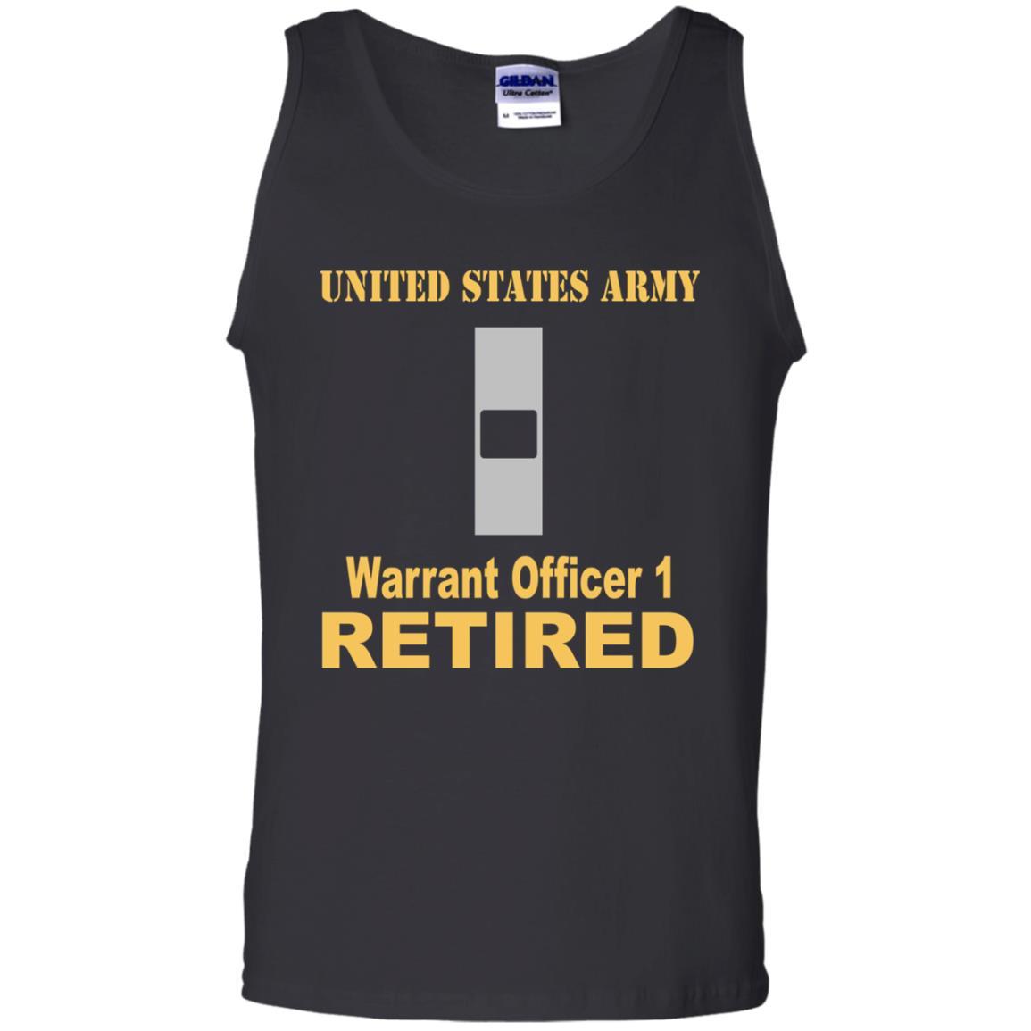 US Army W-1 Warrant Officer 1 W1 WO1 Warrant Officer Retired Men T Shirt On Front-TShirt-Army-Veterans Nation