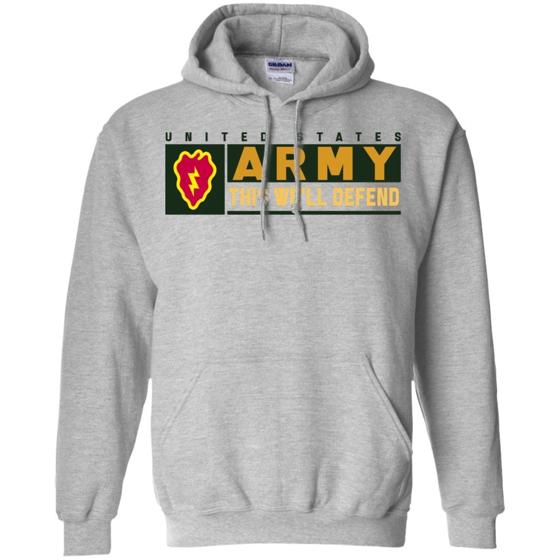 US Army 25th Infantry Division- This We'll Defend T-Shirt On Front For Men-TShirt-Army-Veterans Nation