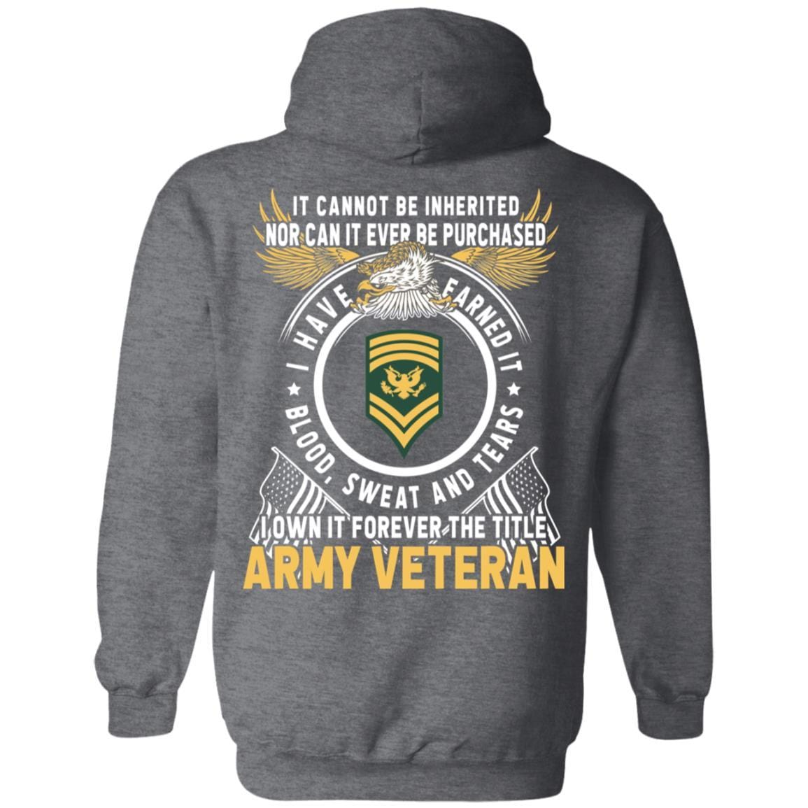 US Army E-9 SPC E9 Specialist Ranks T-Shirt For Men On Back-TShirt-Army-Veterans Nation