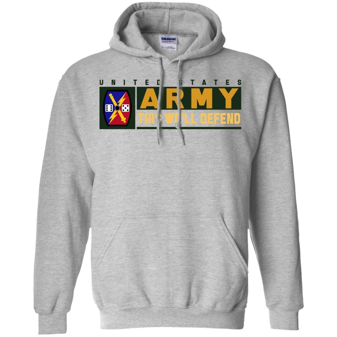 US Army 65 FIRES BRIGADE- This We'll Defend T-Shirt On Front For Men-TShirt-Army-Veterans Nation