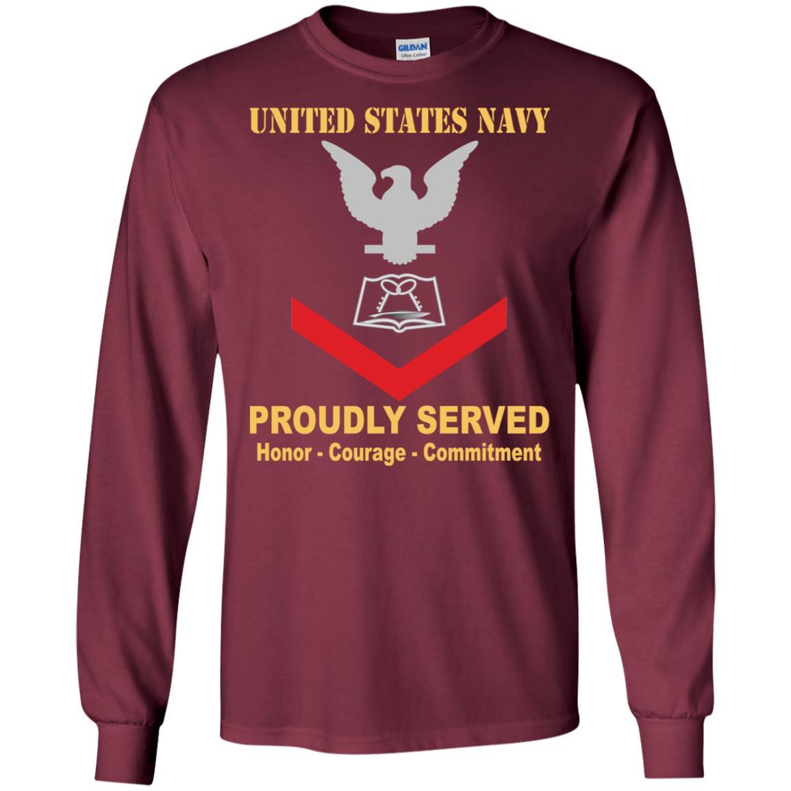 Navy Culinary Specialist Navy CS E-4 Rating Badges Proudly Served T-Shirt For Men On Front-TShirt-Navy-Veterans Nation