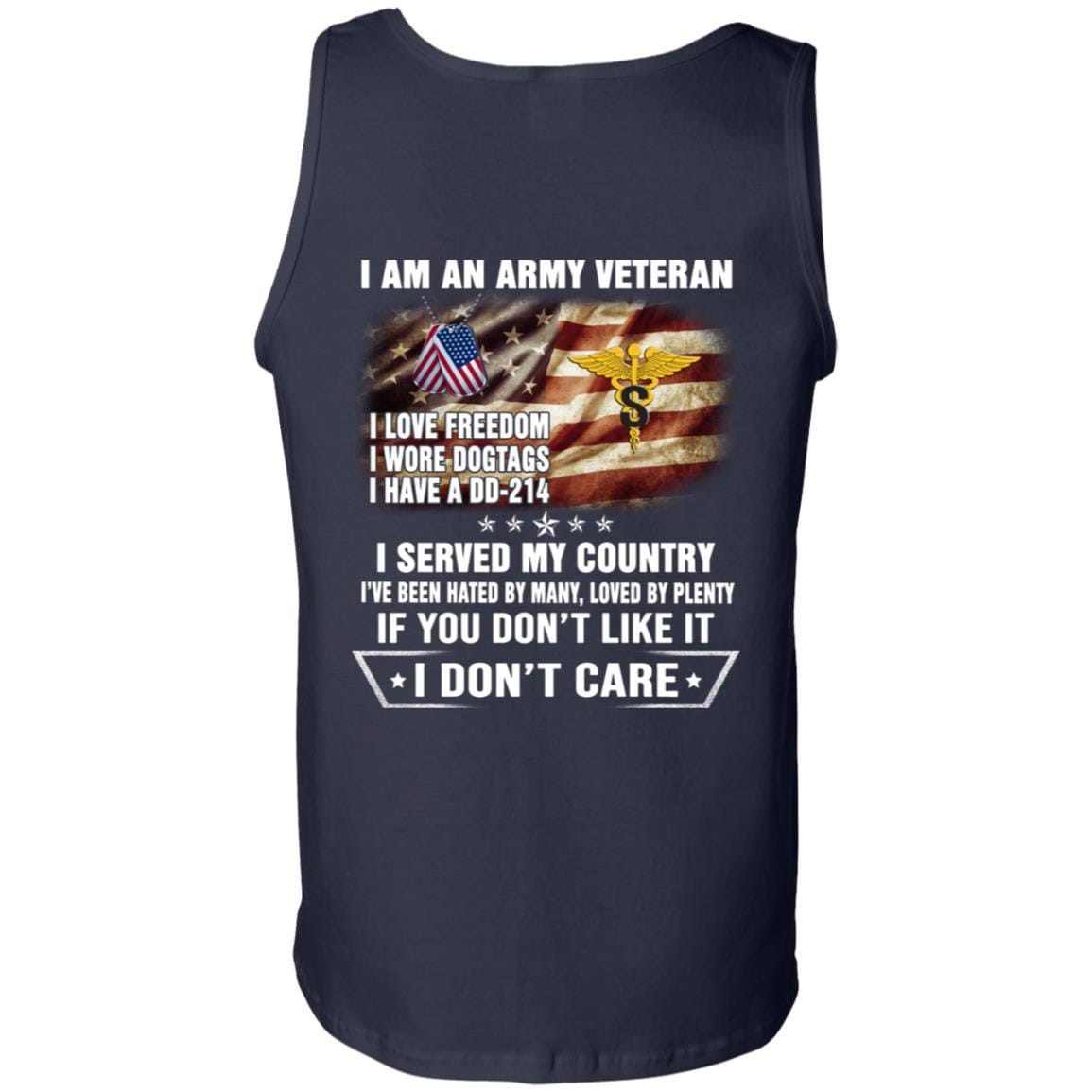 T-Shirt "I Am An Army Medical Specialist Corps Veteran" On Back-TShirt-Army-Veterans Nation