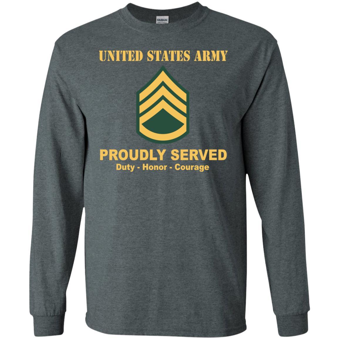 US Army E-6 Staff Sergeant E6 SSG Noncommissioned Officer Ranks Men Front Shirt US Army Rank-TShirt-Army-Veterans Nation