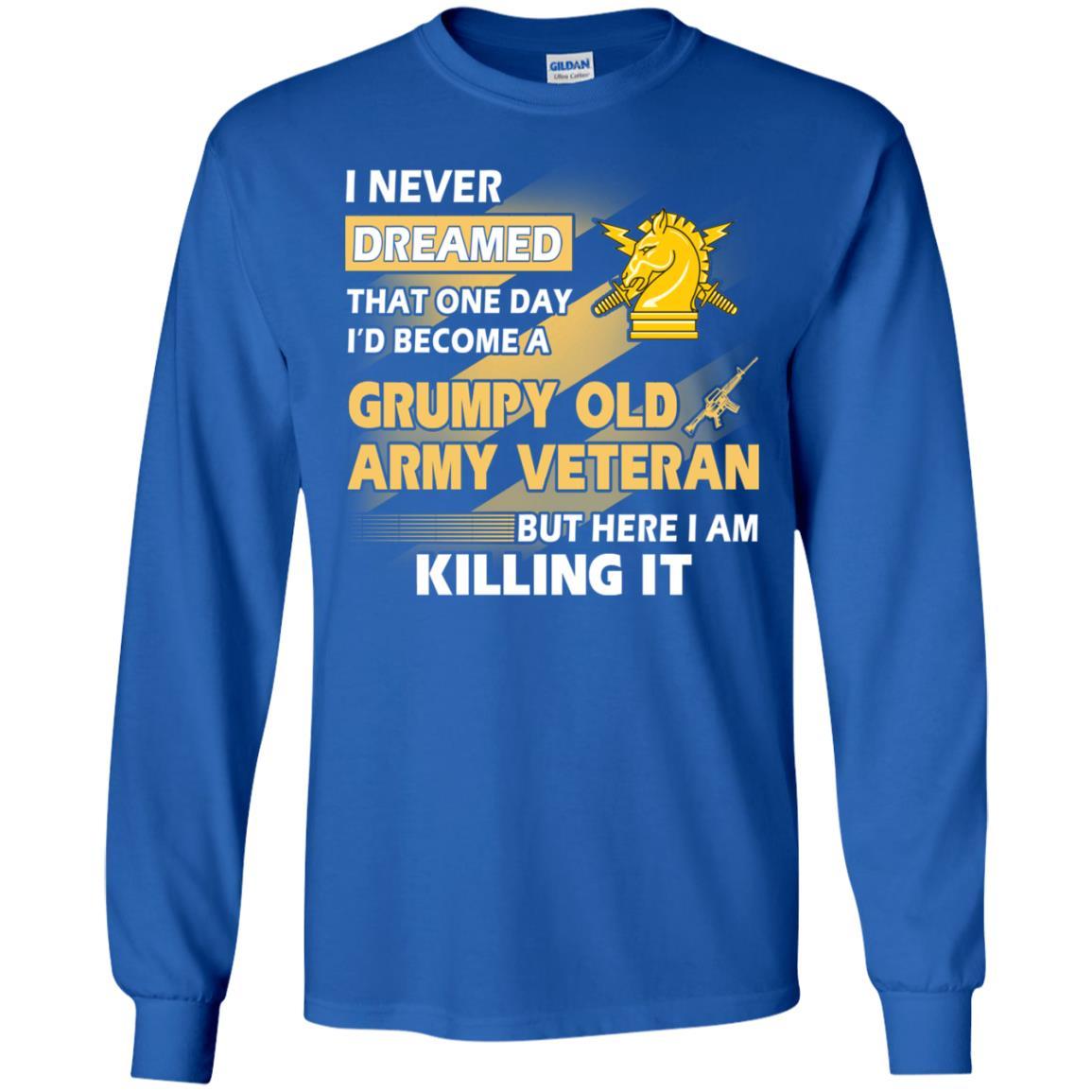US Army T-Shirt "Psychological Ops Grumpy Old Veteran" On Front-TShirt-Army-Veterans Nation