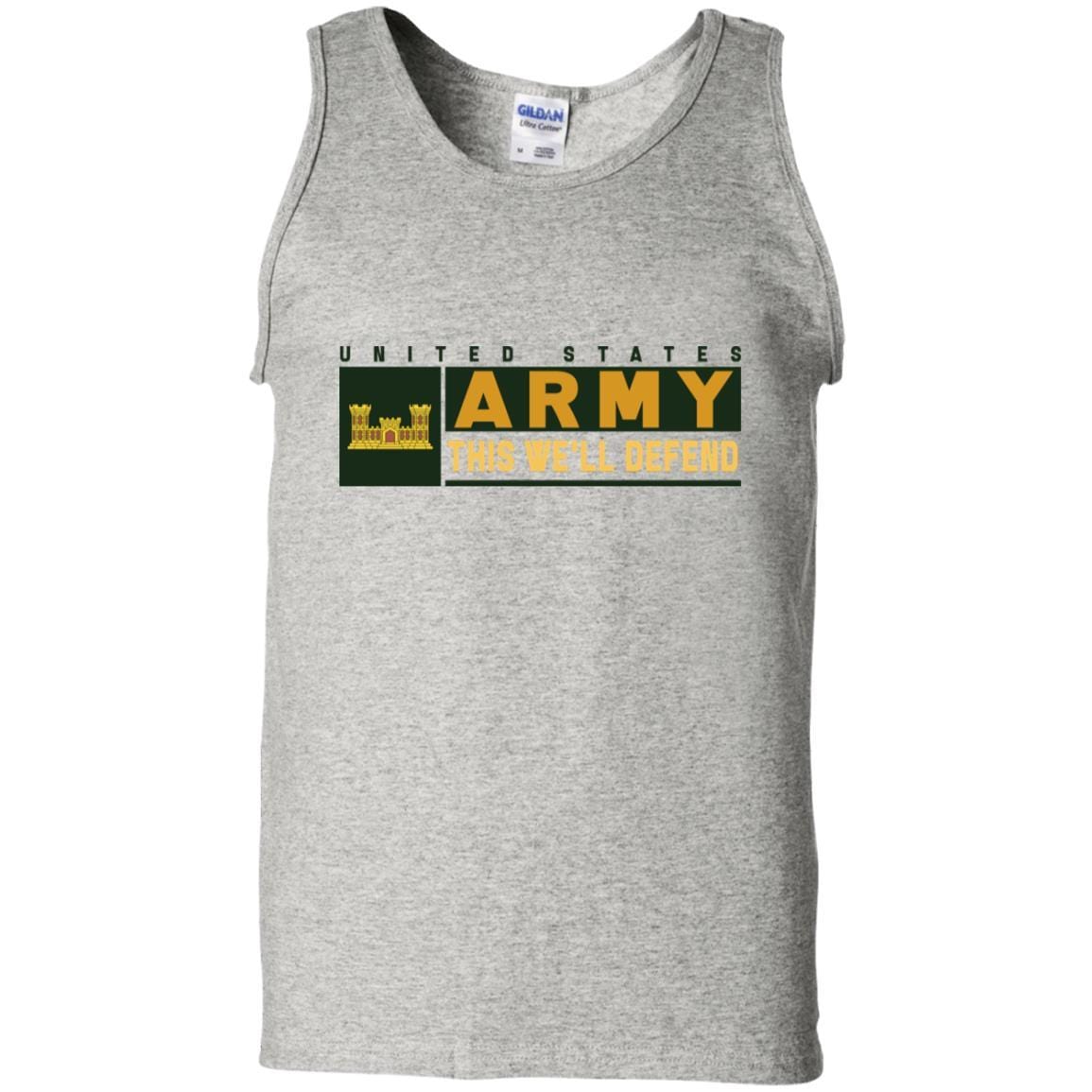 U.S. Army Corps of Engineers- This We'll Defend T-Shirt On Front For Men-TShirt-Army-Veterans Nation